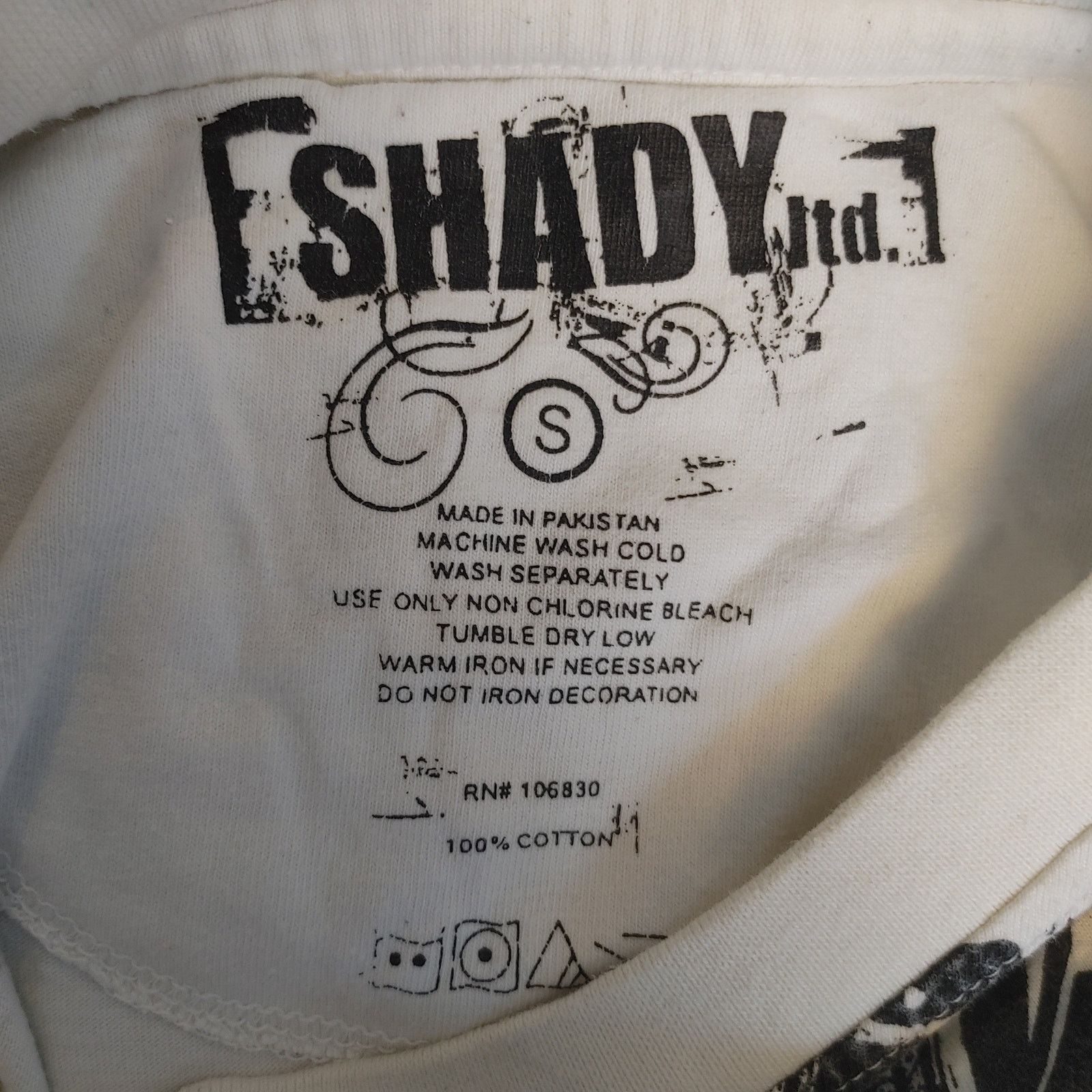 Shady Ltd Vintage Y2K Shady Men's SM White/Black Stripe Graphic Tee Size US S / EU 44-46 / 1 - 3 Thumbnail