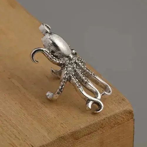 Sterling Silver Silver Octopus Ear Cuff (1pairs） Size ONE SIZE - 2 Thumbnail