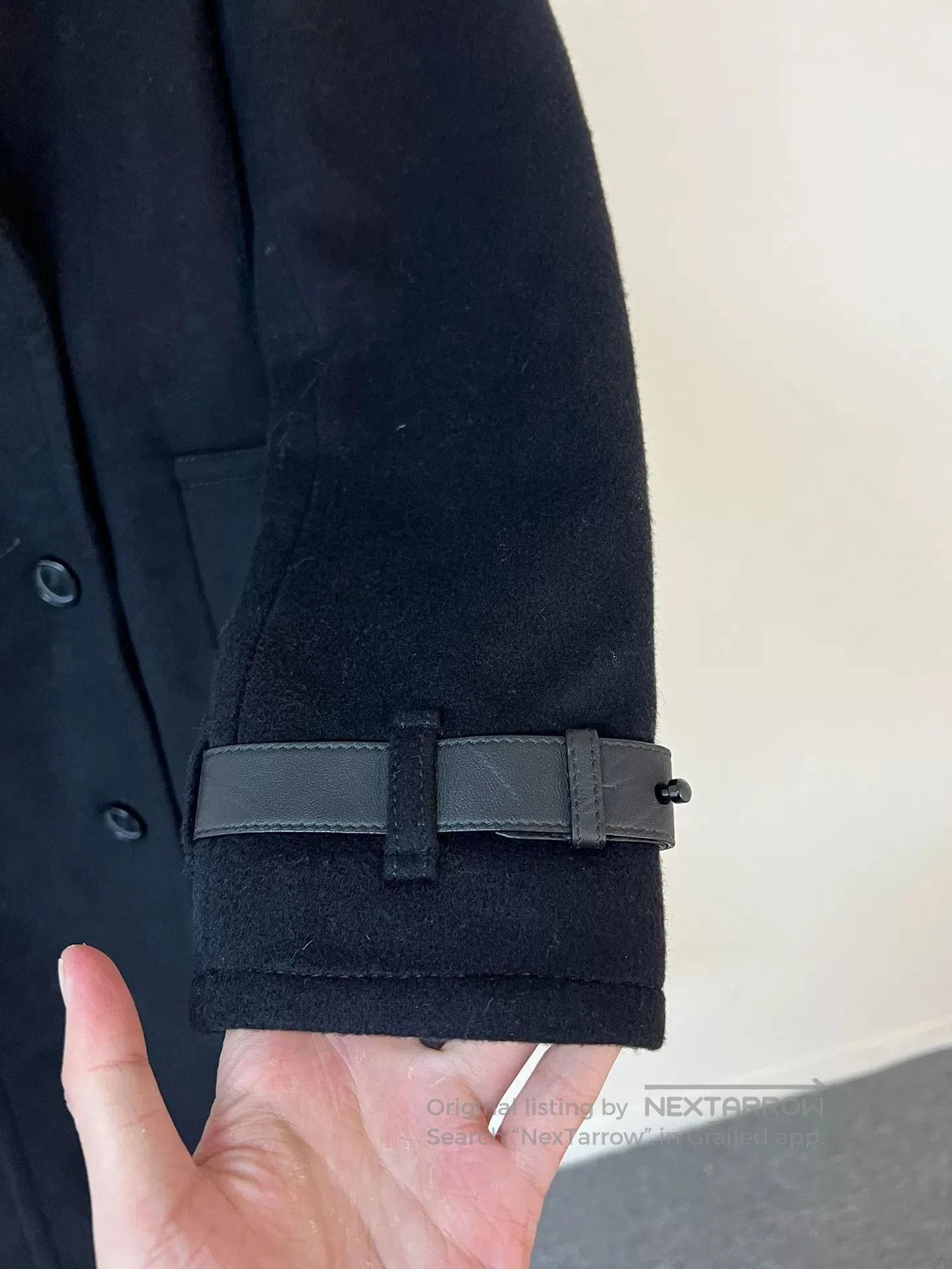 Burberry Burberry Wool Coat with Leather Details. Size S / US 4 / IT 40 - 6 Thumbnail