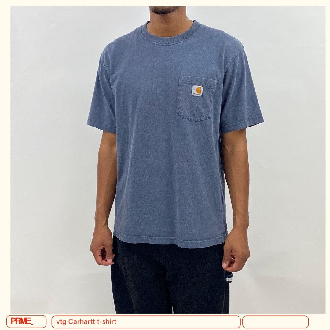 Carhartt × Vintage vintage Y2K CARHARTT Classic Logo spellout patch t-shirt Size US M / EU 48-50 / 2 - 2 Thumbnail