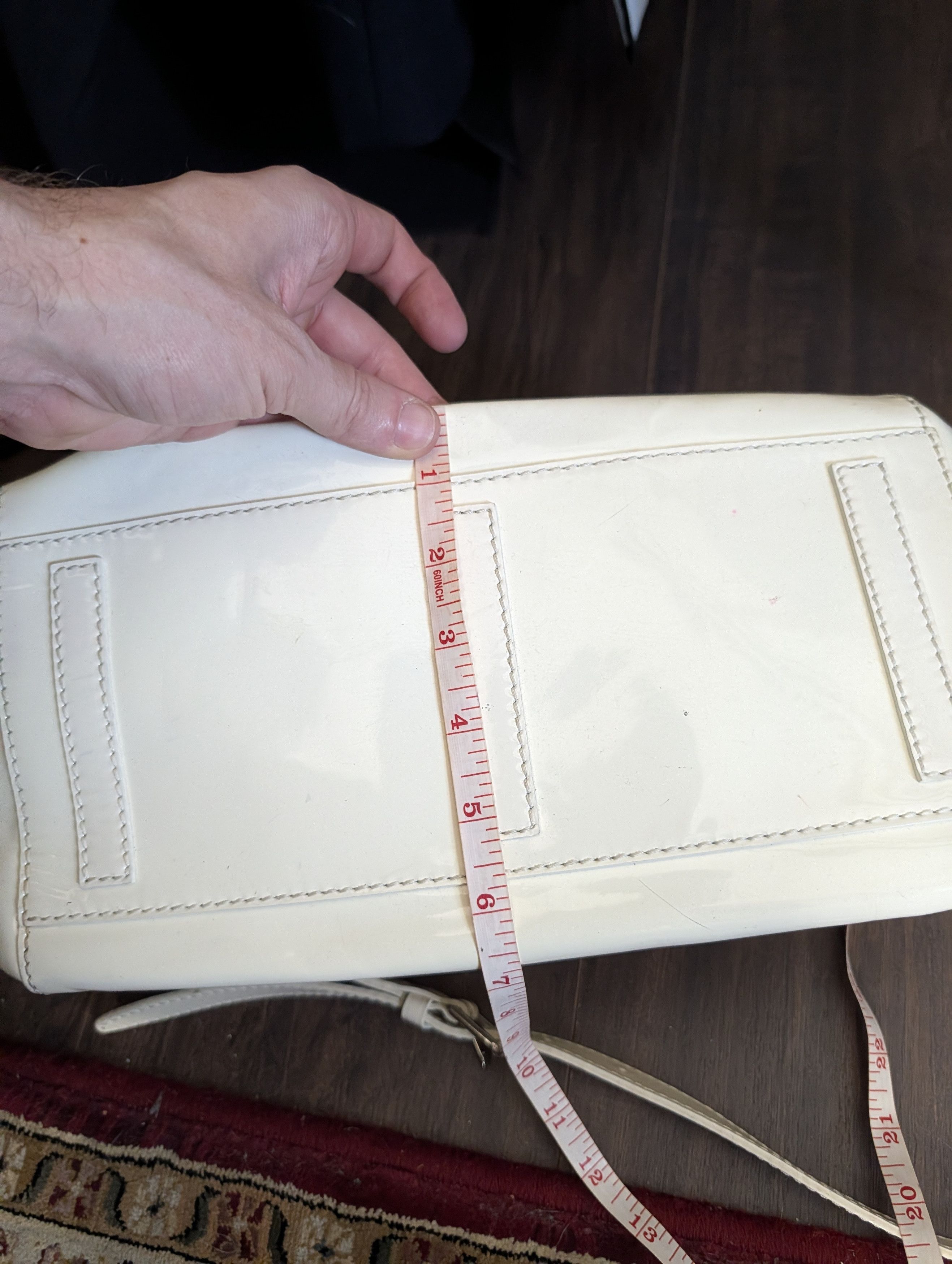 Ralph Lauren Mainline made in Italy logo plaque patent leather handbag Size ONE SIZE - 17 Thumbnail