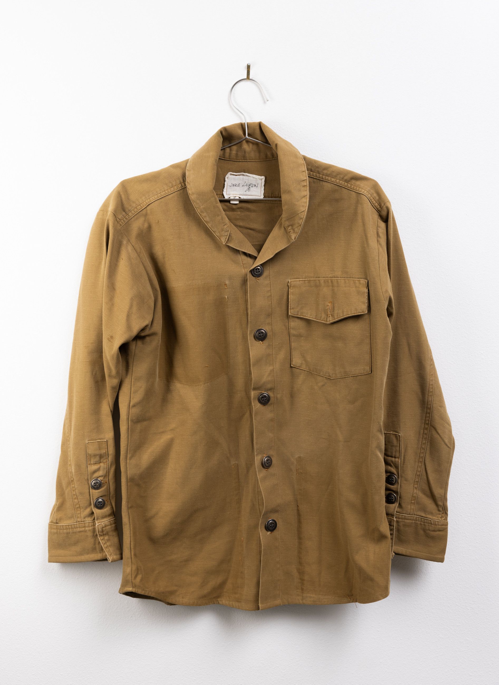 image of Greg Lauren Brown Shirt Jacket, Men's (Size Small)