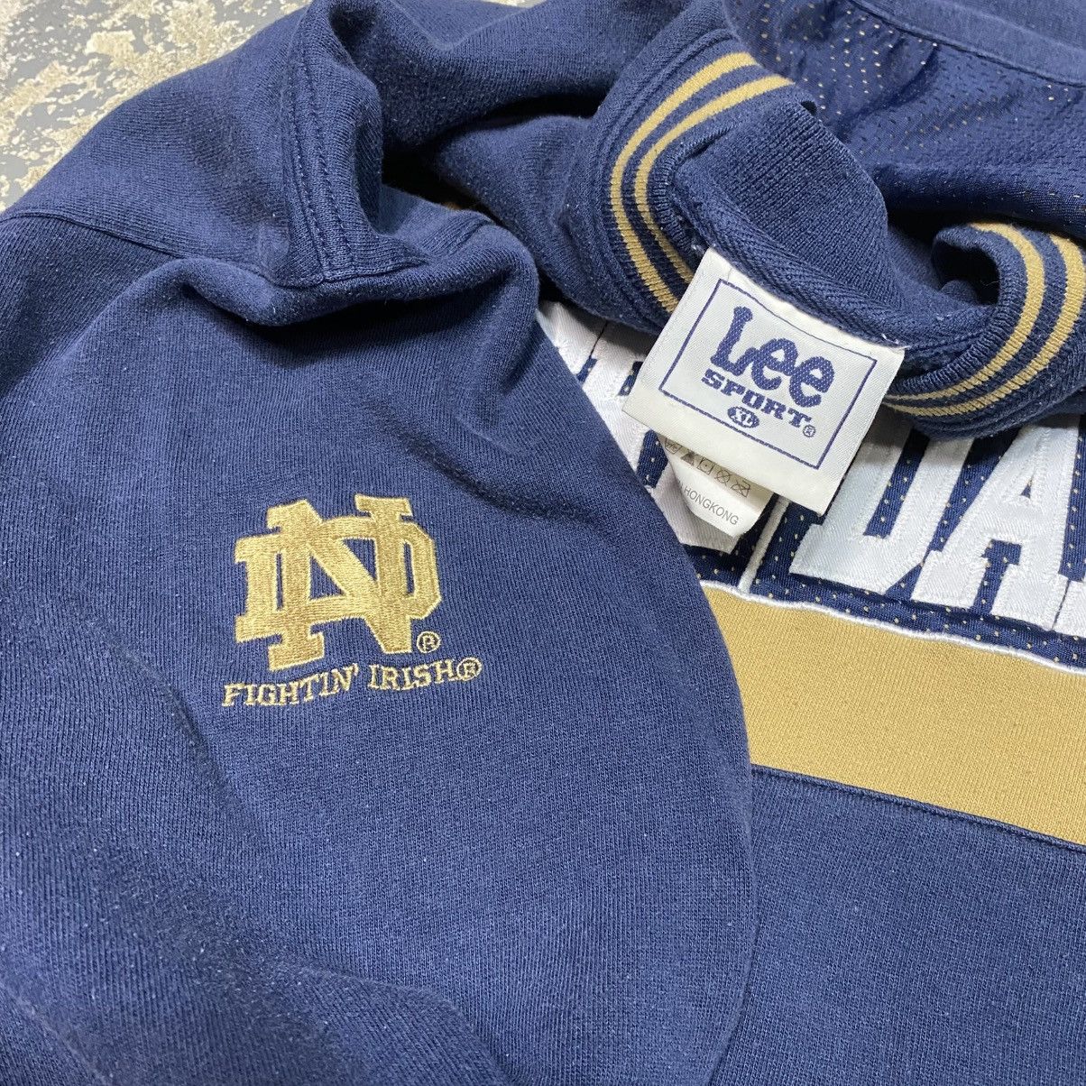 Other Vintage Norte Dame Navy Mesh Sleeve Lee Sport Hoodie Sweat Size US XL / EU 56 / 4 - 5 Thumbnail