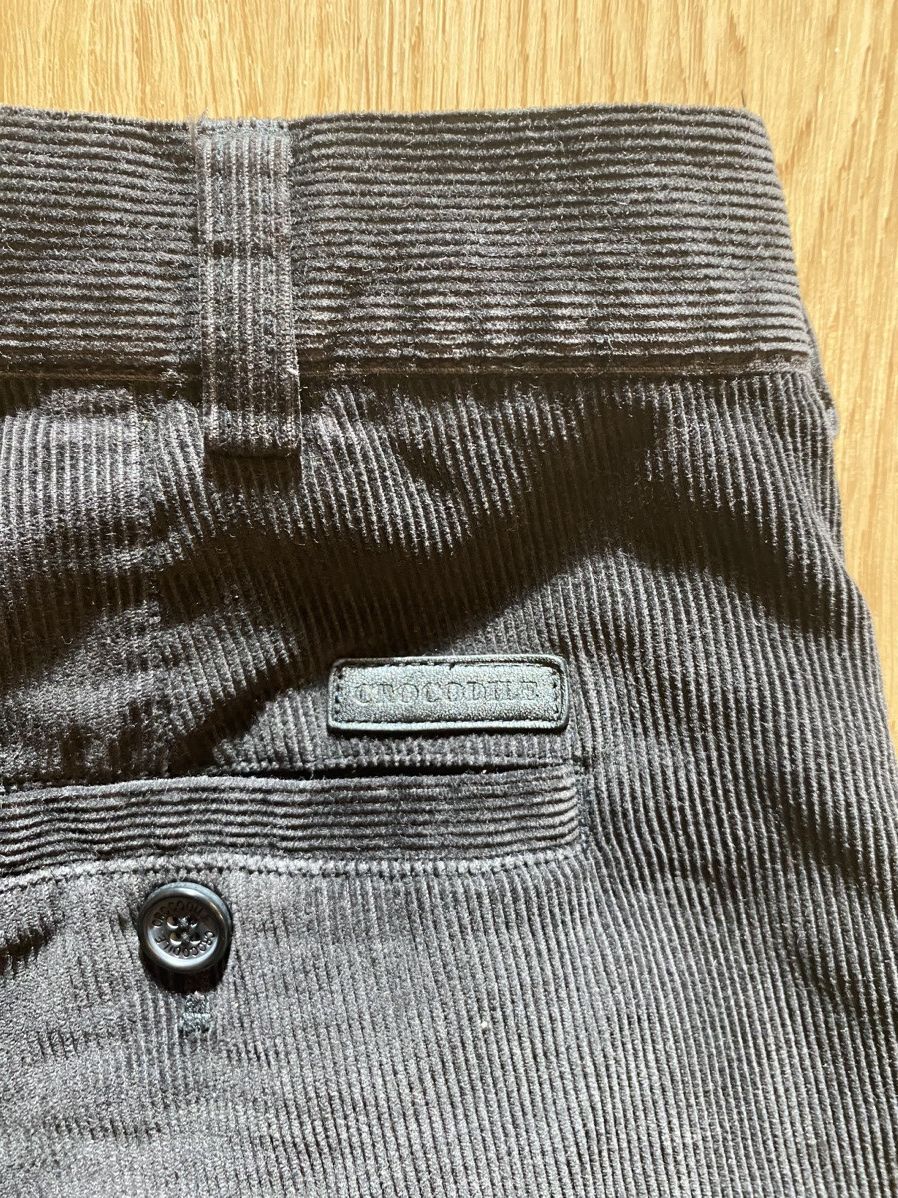 Vintage Crocodile Corduroy Black Pants Size US 32 / EU 48 - 3 Thumbnail
