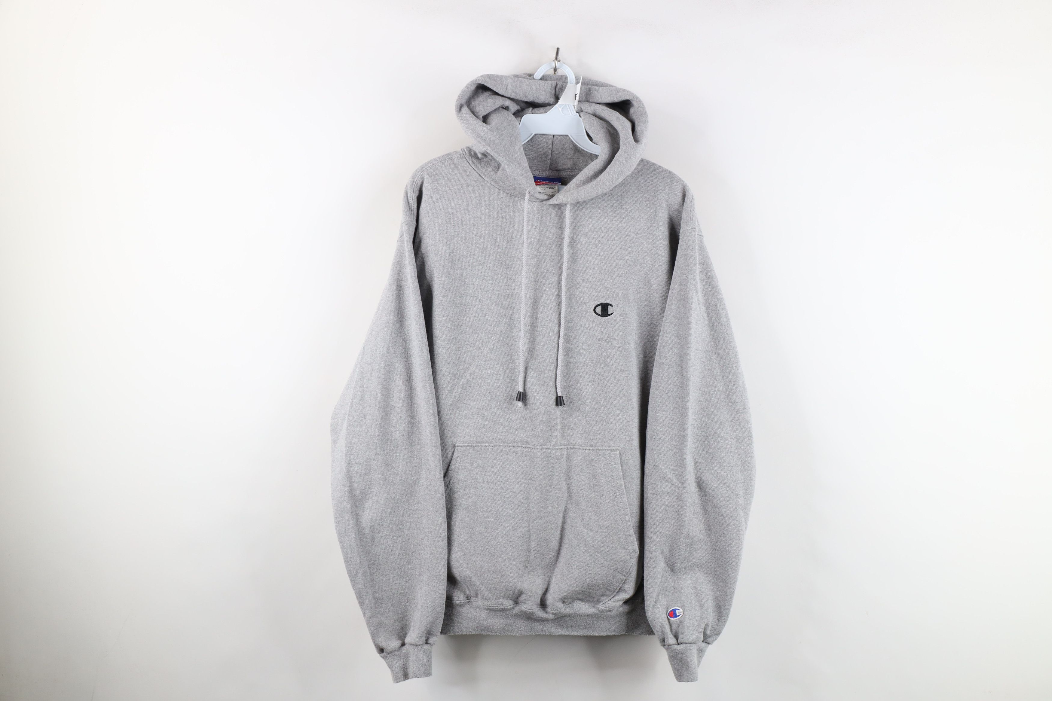Champion Vintage 90s Champion Logo Heavyweight Hoodie Sweatshirt Gray Size US M / EU 48-50 / 2 - 1 Thumbnail