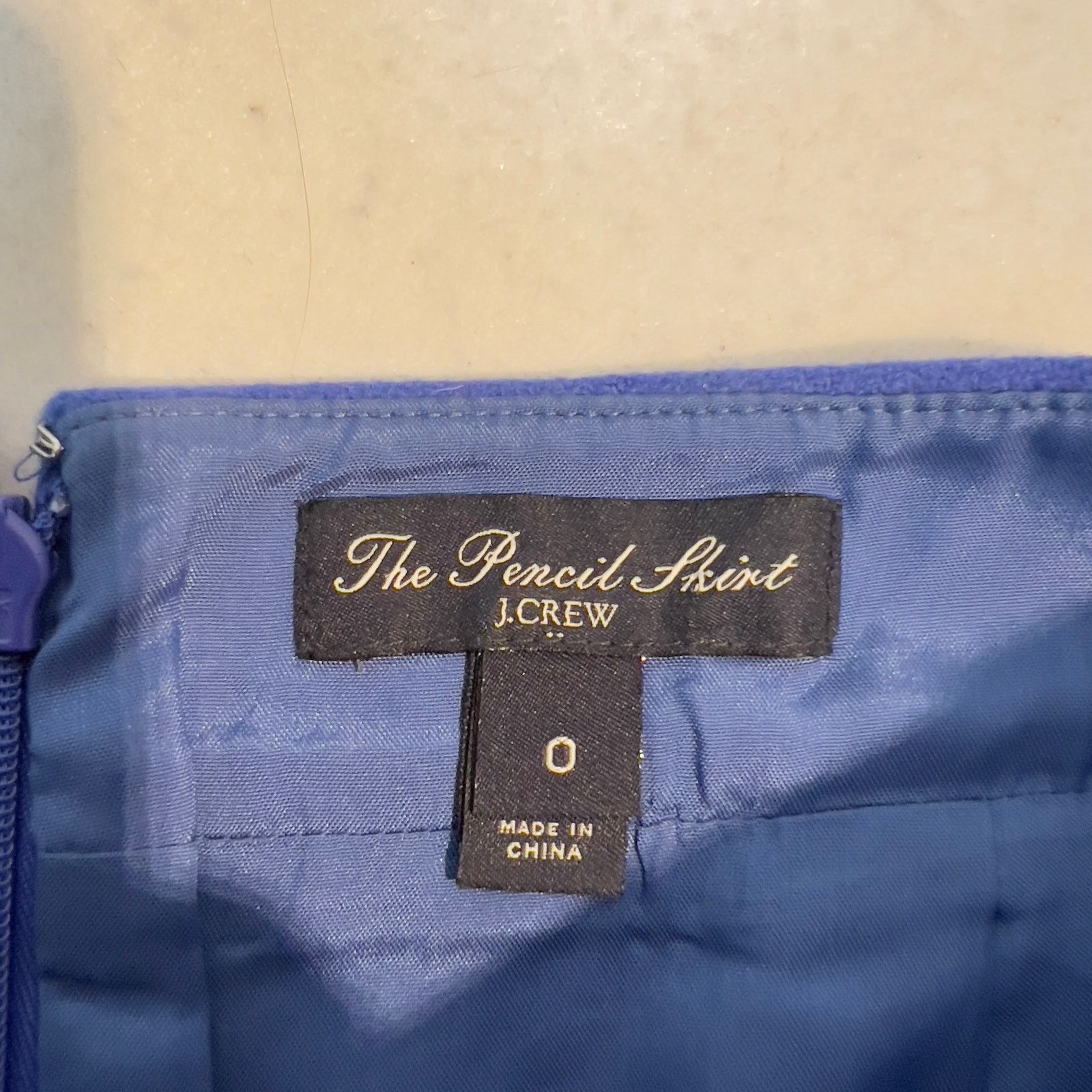 J.Crew J Crew Factory Pencil Skirt 0 Above Knee Wool Royal Blue Lin Size 25" / US 0 / IT 36 - 2 Thumbnail
