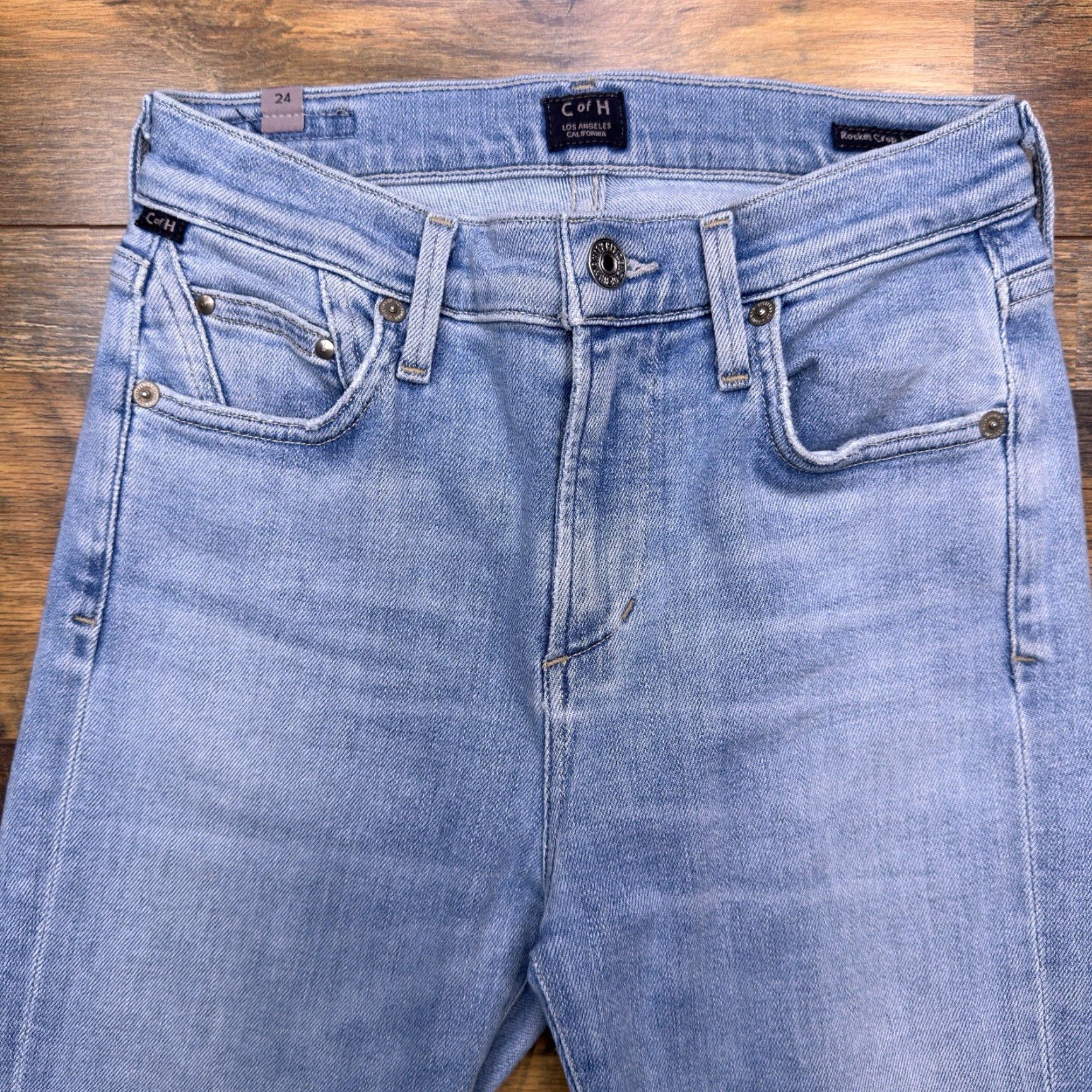 Citizens Of Humanity Citizens Of Humanity Jeans Rocket Crop High Rise Skinny 24 Blue Stretch Size 42" / US 20 - 3 Thumbnail