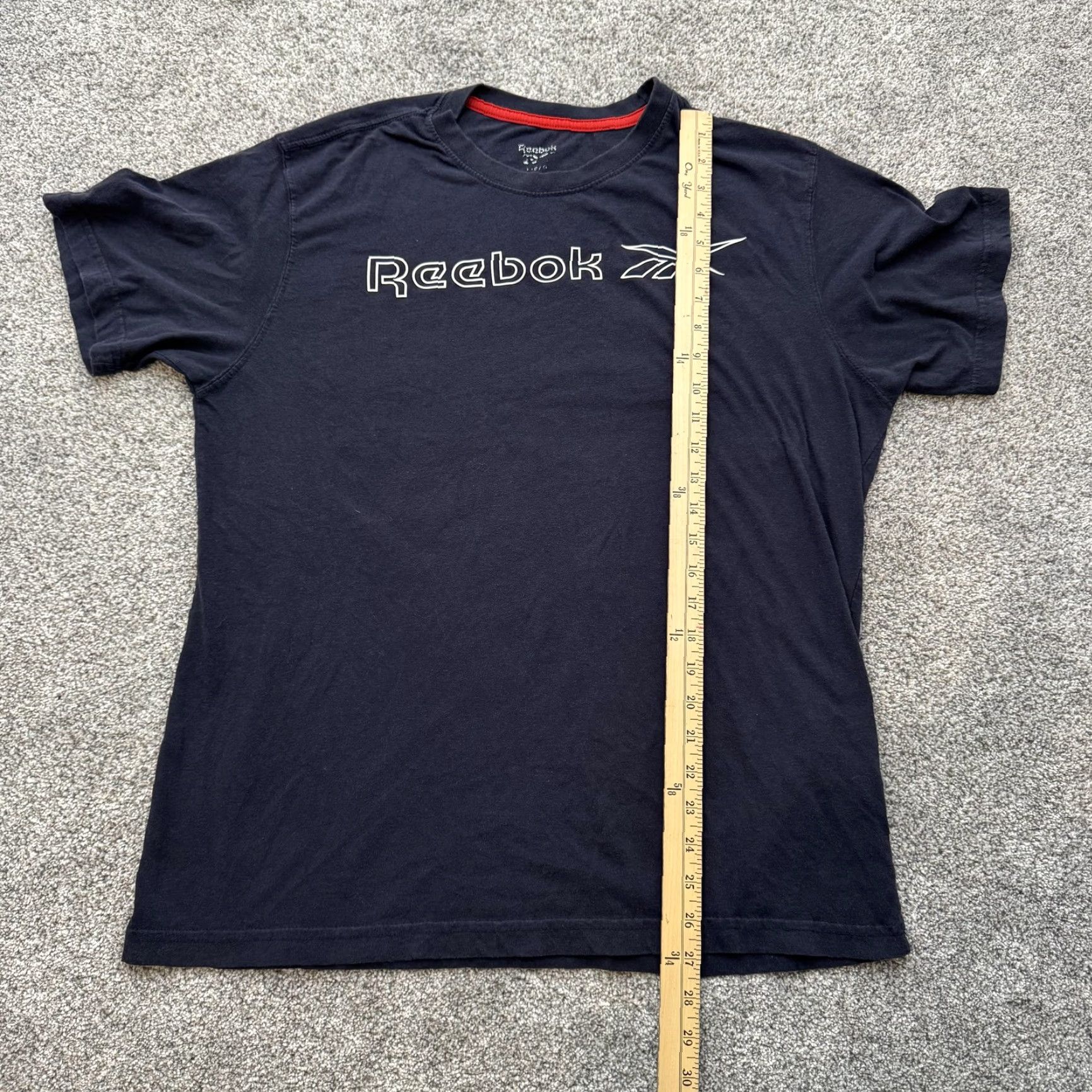 Reebok Reebok Shirt Mens Large Black Blue Spell Out Logo Athletic Training 60/40 Blend Size US L / EU 52-54 / 3 - 3 Thumbnail