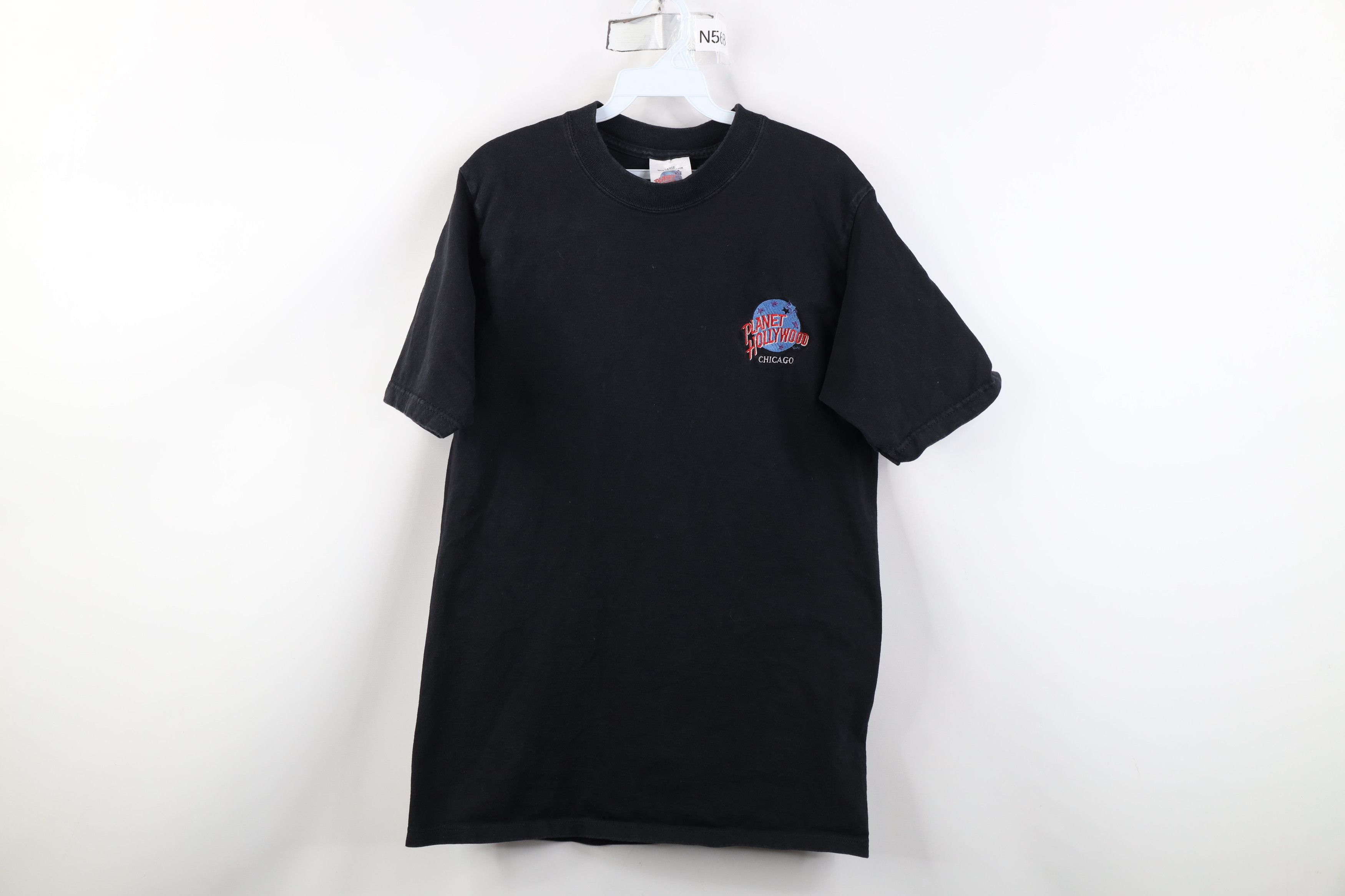 Vintage Vintage 90s Planet Hollywood Chicago Spell T-Shirt Black USA Size US L / EU 52-54 / 3 - 1 Thumbnail