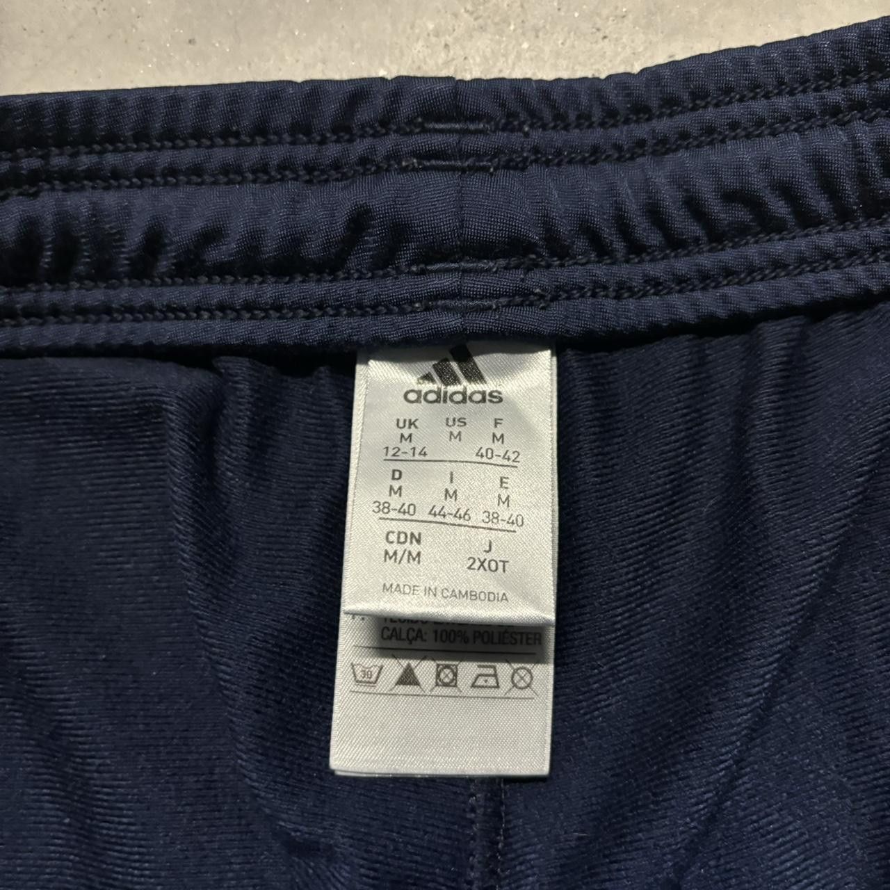 Adidas × Vintage Vintage Y2K Navy Blue Adidas Striped Skater Track Pants! Size US 32 / EU 48 - 6 Thumbnail