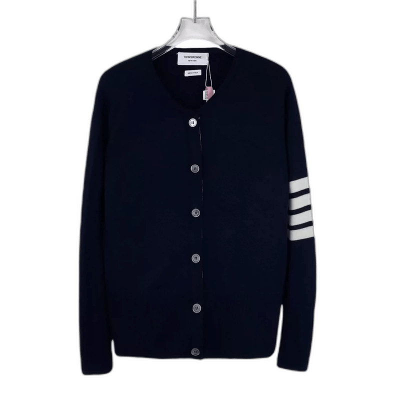 Thom Browne Thom Browne Navy Long Sleeve Knit Cardigan Size US M / EU 48-50 / 2 - 1 Thumbnail