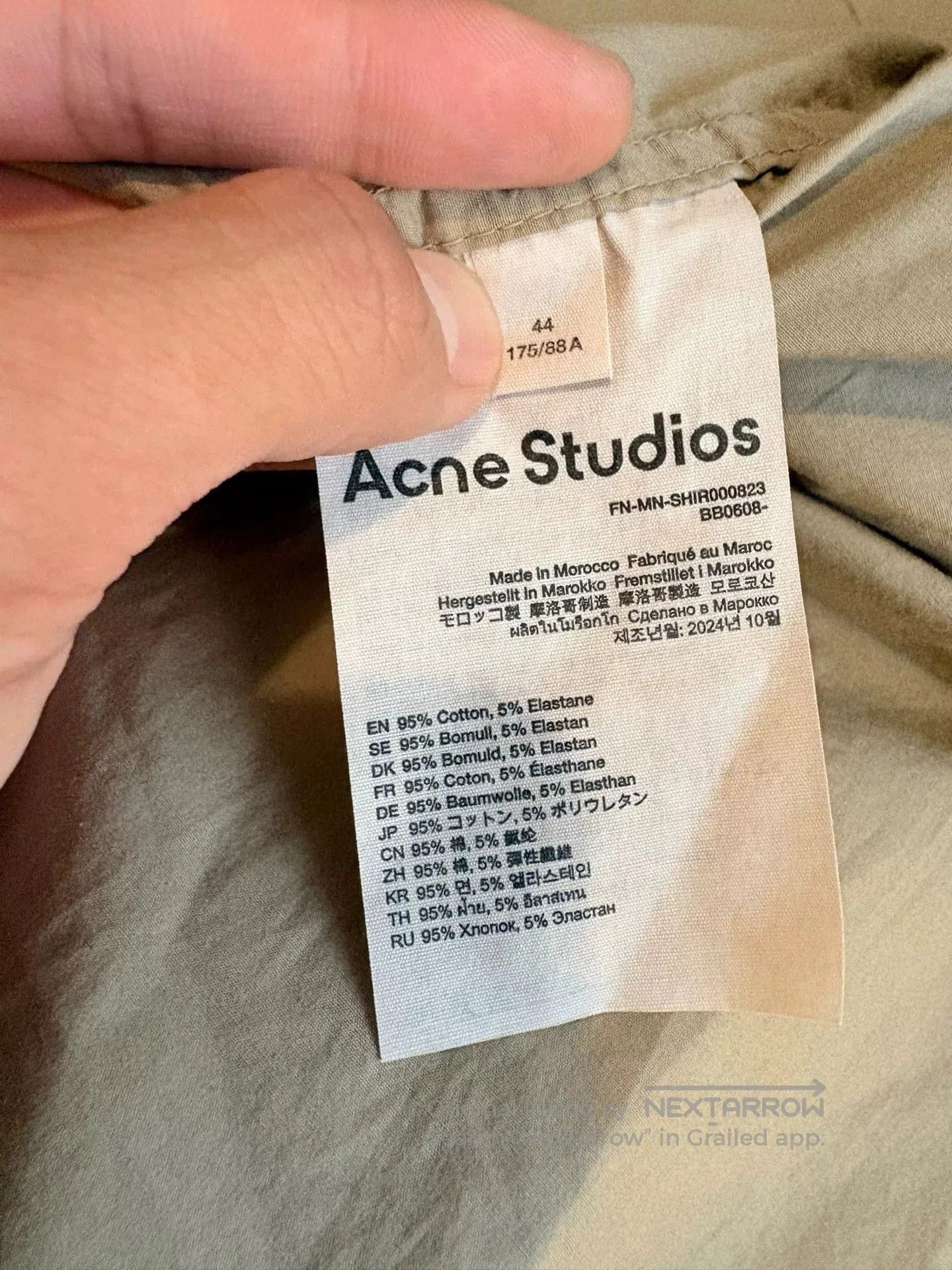 Acne Studios Acne Studios Khaki Cargo Shirt. Size US XL / EU 56 / 4 - 3 Thumbnail