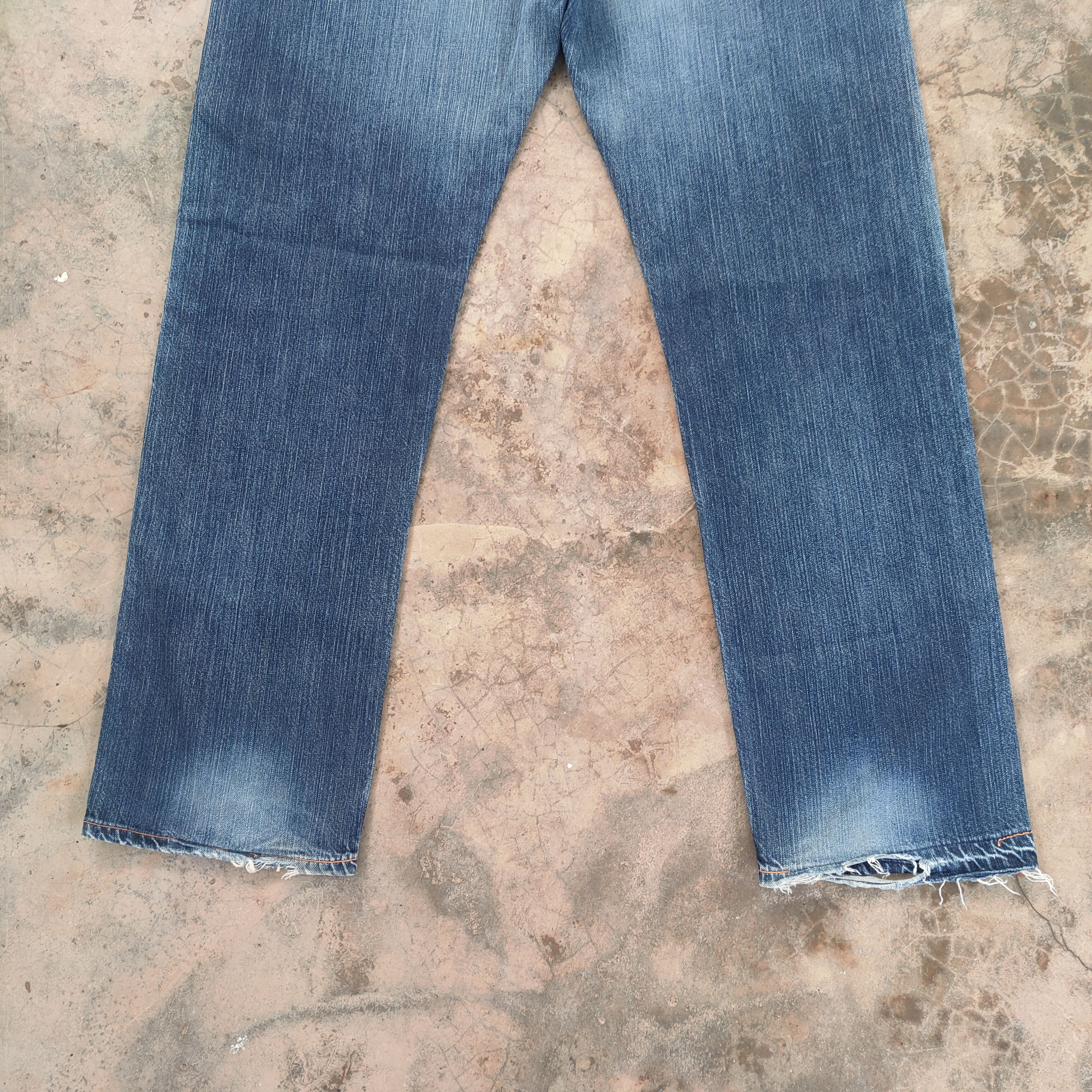 Edwin VINTAGE EDWIN XV FADED RIPPED JEANS DENIM PANTS Size US 37 - 13 Thumbnail