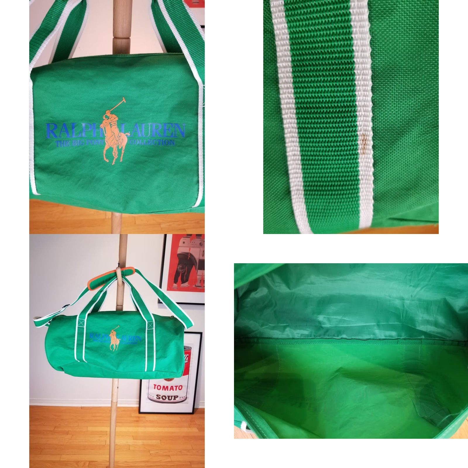 Ralph Lauren VINTAGE Y2K RALPH LAUREN POLO FRAGRANCE GIFT GREEN NYLON DUFFLE BAG 21'X10'X10' SHIRT? Size ONE SIZE - 8 Thumbnail