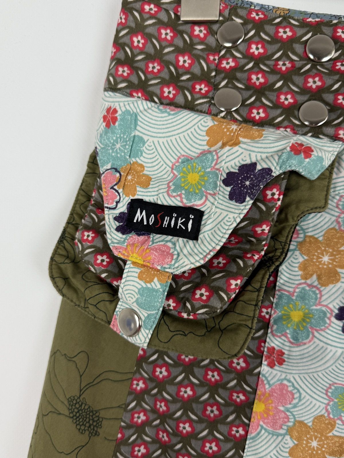 Vintage Y2K Vintage Moshiki & Nijens Patchwork Reversible Mini Skirt Size 30" / US 8 / IT 44 - 2 Thumbnail