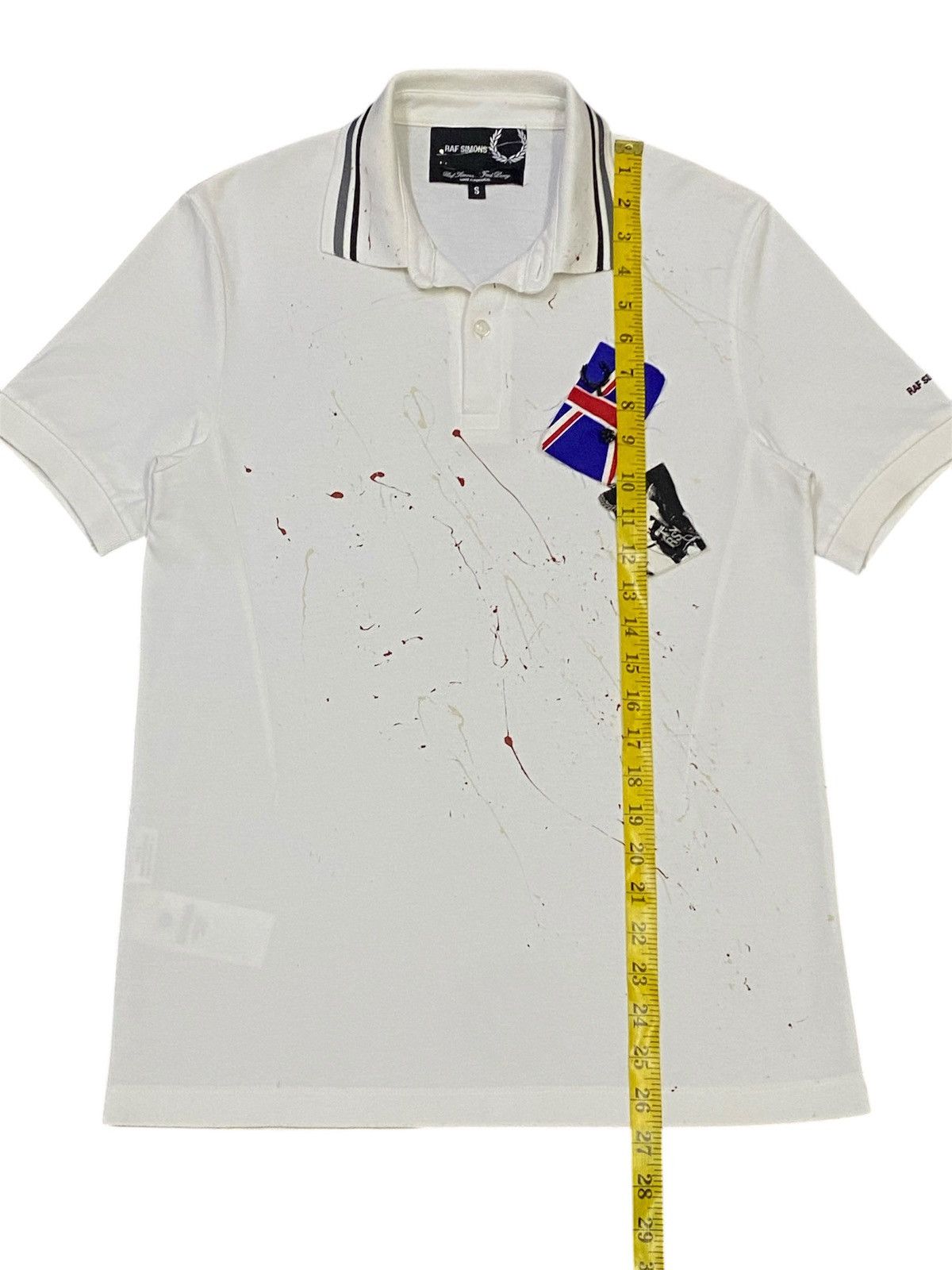 Fred Perry × Raf Simons Raf Simons x Fred Perry Anarchy Painted Polo Tee Size US S / EU 44-46 / 1 - 15 Thumbnail