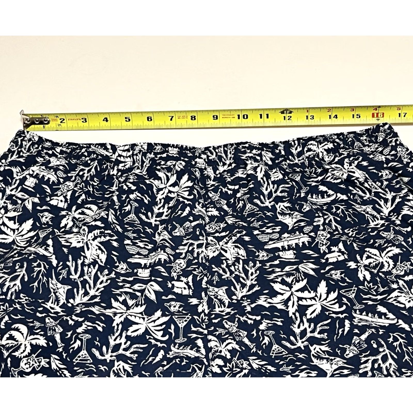 Vintage Columbia Trunks Mens Large Blue PFG Tropical Drawstring Elastic Waist Pockets Swimming Bottom Short Size US 33 - 3 Thumbnail