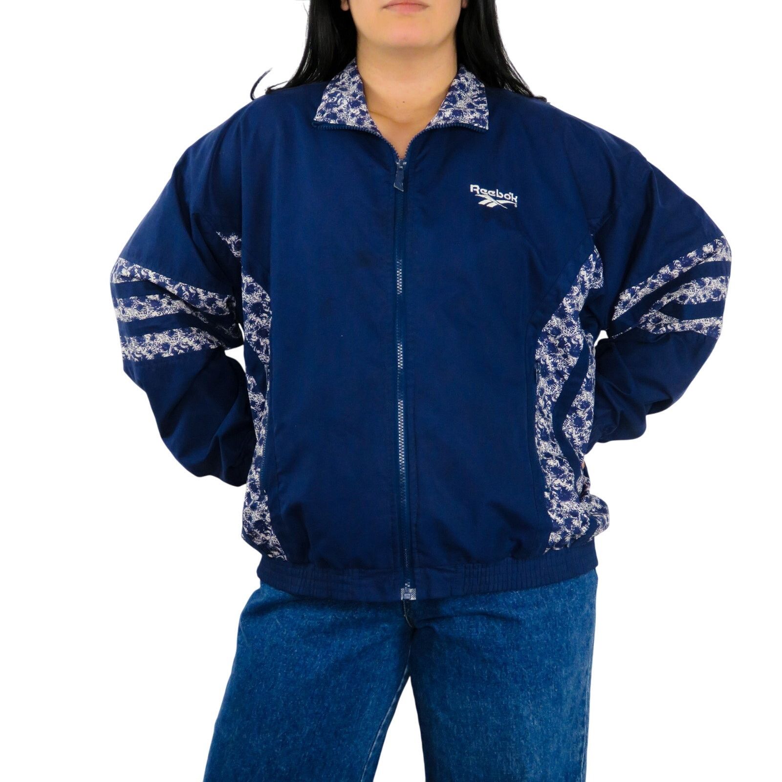 Reebok Vintage Reebok Blue Windbreaker Jacket Large Blokecore Size L / US 10 / IT 46 - 10 Thumbnail