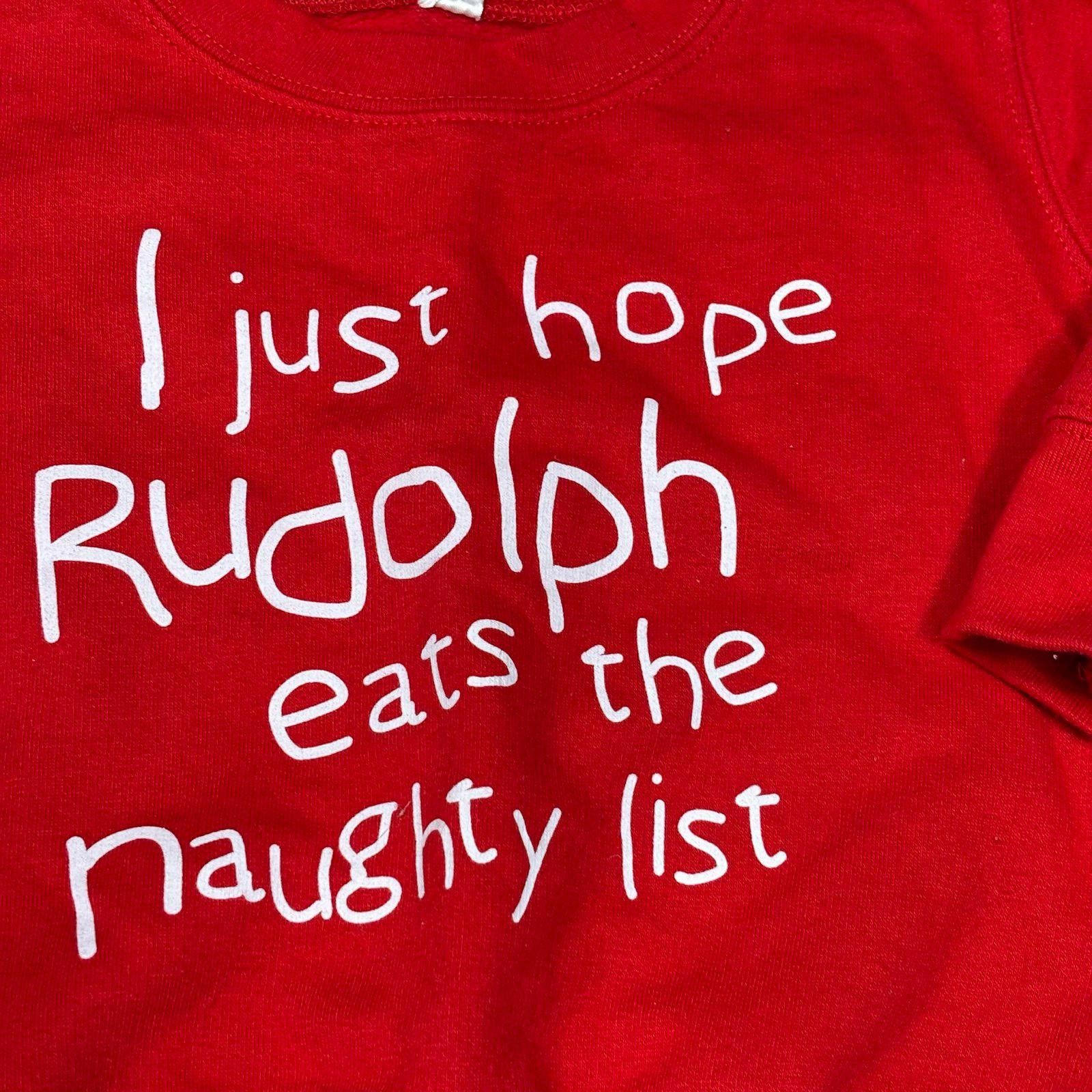 Other Rabbit Skins Size 2 Red Kids with Rudolph Naughty List Print Size ONE SIZE - 2 Thumbnail