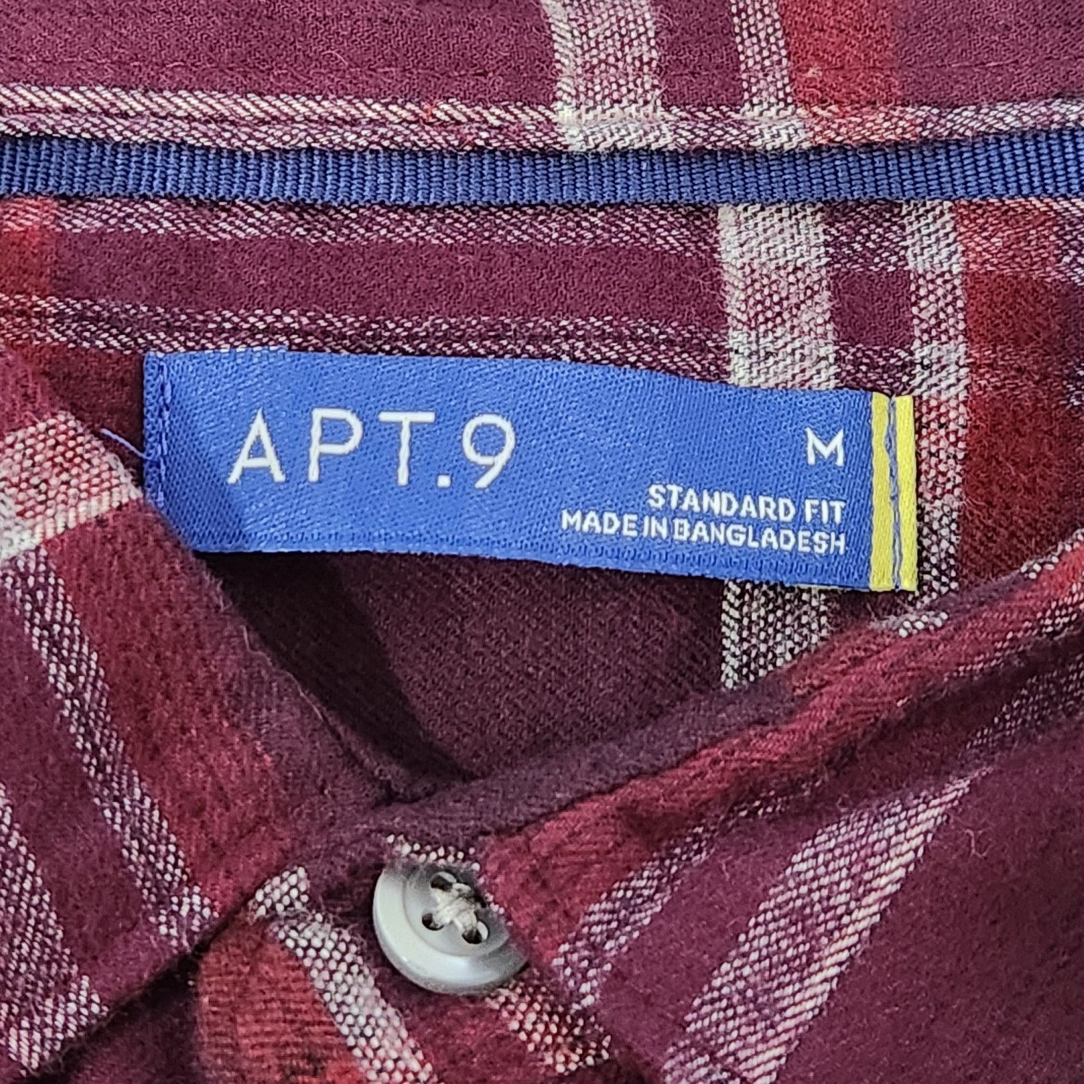 Apt. 9 Apt 9 Burgundy Plaid Button Up Shirt Medium New With Tags Size US M / EU 48-50 / 2 - 4 Thumbnail