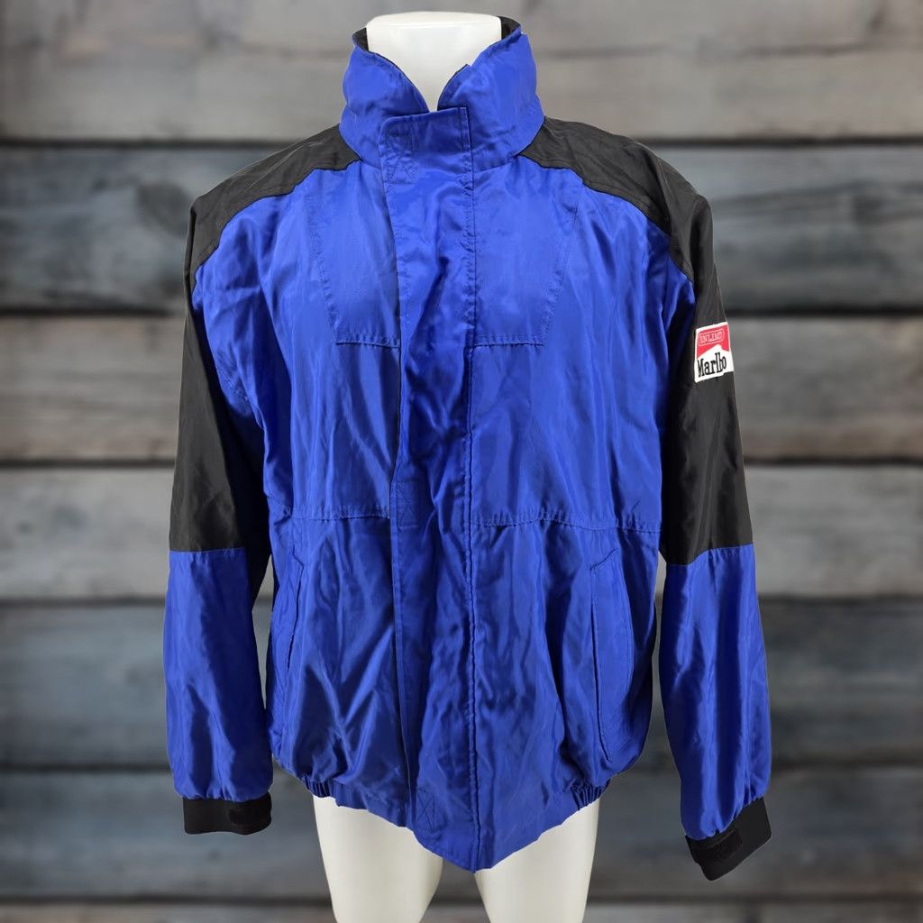 Marlboro VINTAGE Marlboro Unlimited Jacket Nylon Hooded Full Zip Men’s XL 90s Windbreaker Blue Size US XL / EU 56 / 4 - 1 Thumbnail