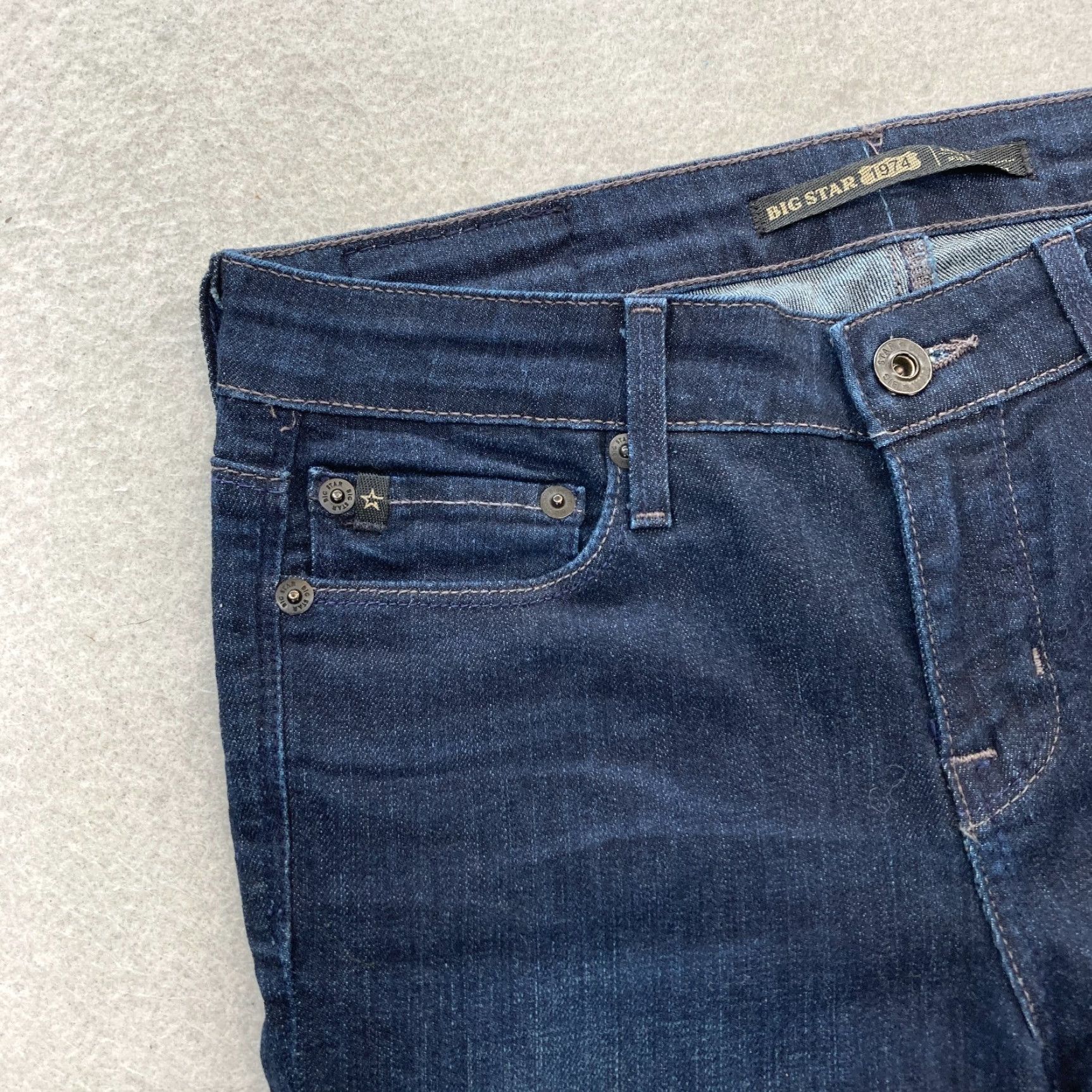 Denime BIG STAR Jeans Women's 26 Andrea Mid Rise Skinny Dark Blue Stretch Denim Western Size 26" / US 2 / IT 38 - 3 Thumbnail