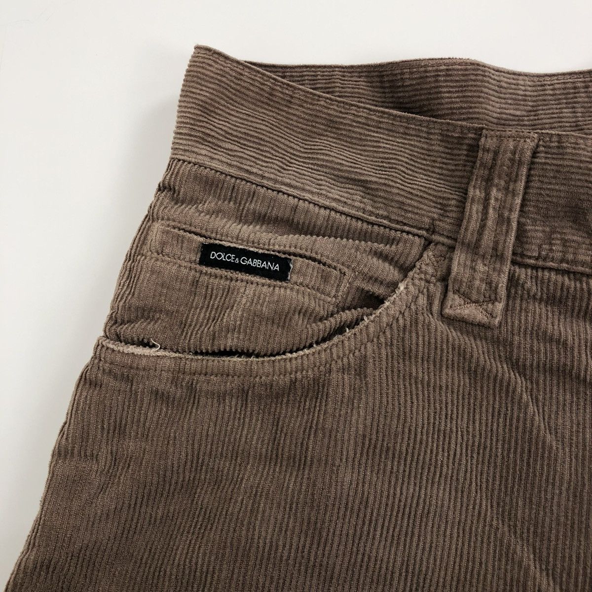 Designer × Dolce & Gabbana × Vintage Vintage Dolce & Gabbana 20 Loose Corduroy Distressed Pants Size US 32 / EU 48 - 12 Thumbnail