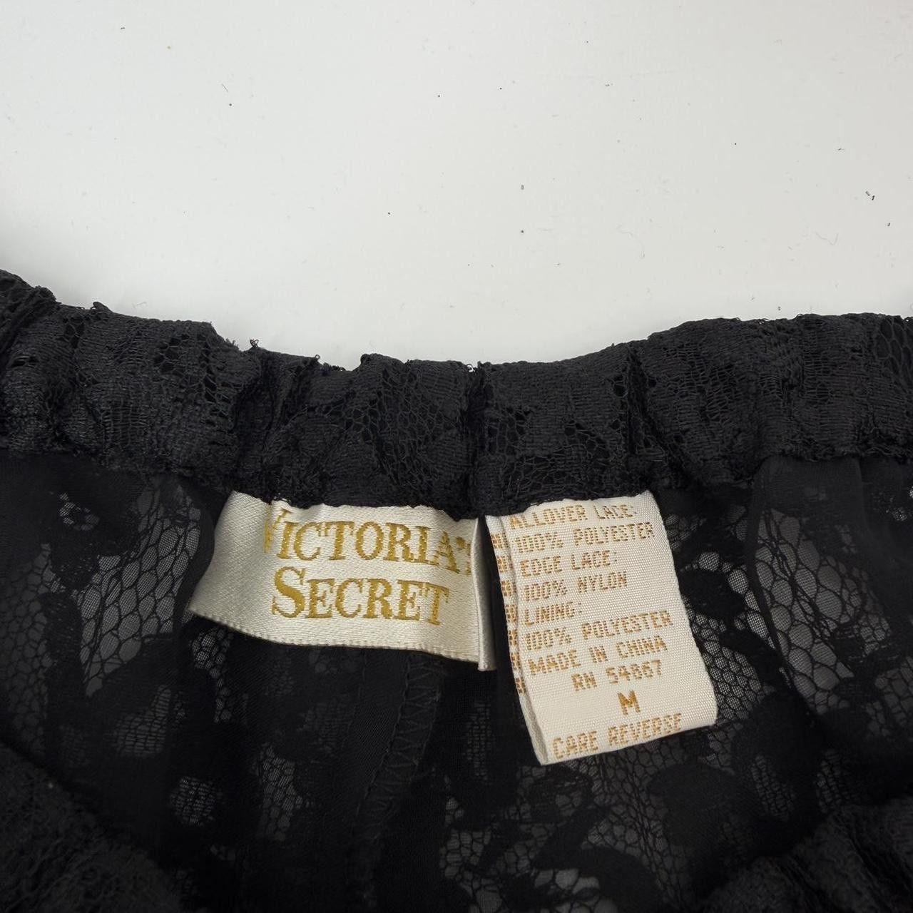 Victoria's Secret Vtg Victoria’s Secret Gold Label Black Lace Tap Shorts M Size 32" / US 10 / IT 46 - 2 Thumbnail