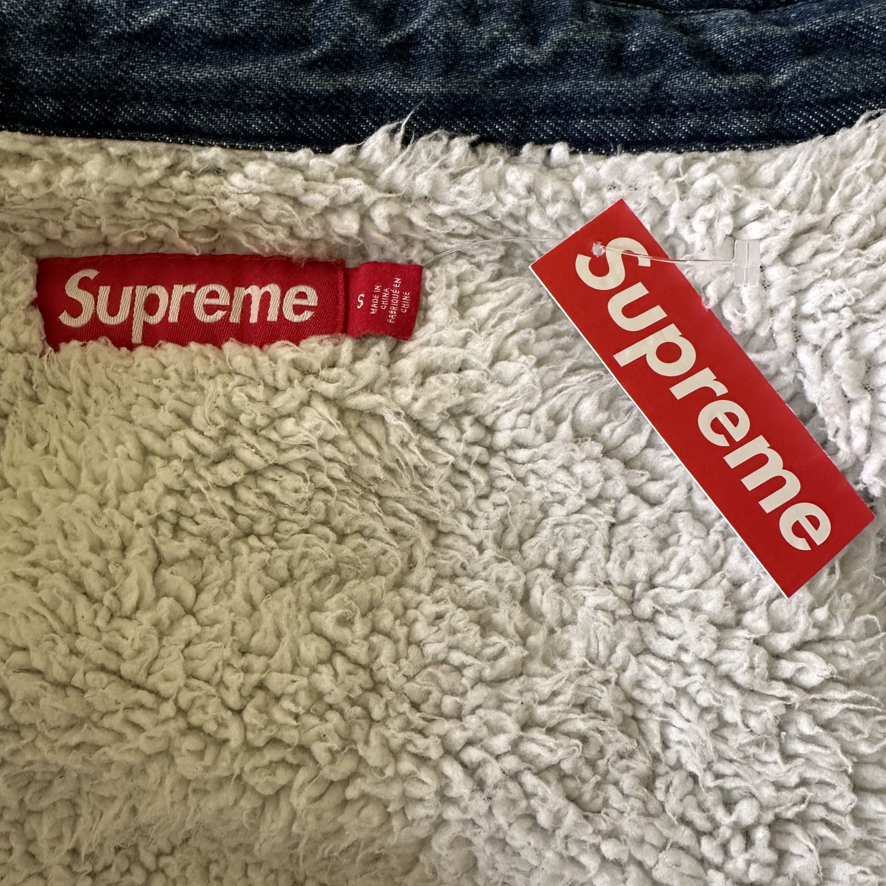 Supreme SUPREME Shearling Lined Denim Work SHIRT JACKET Size S Size US S / EU 44-46 / 1 - 3 Thumbnail