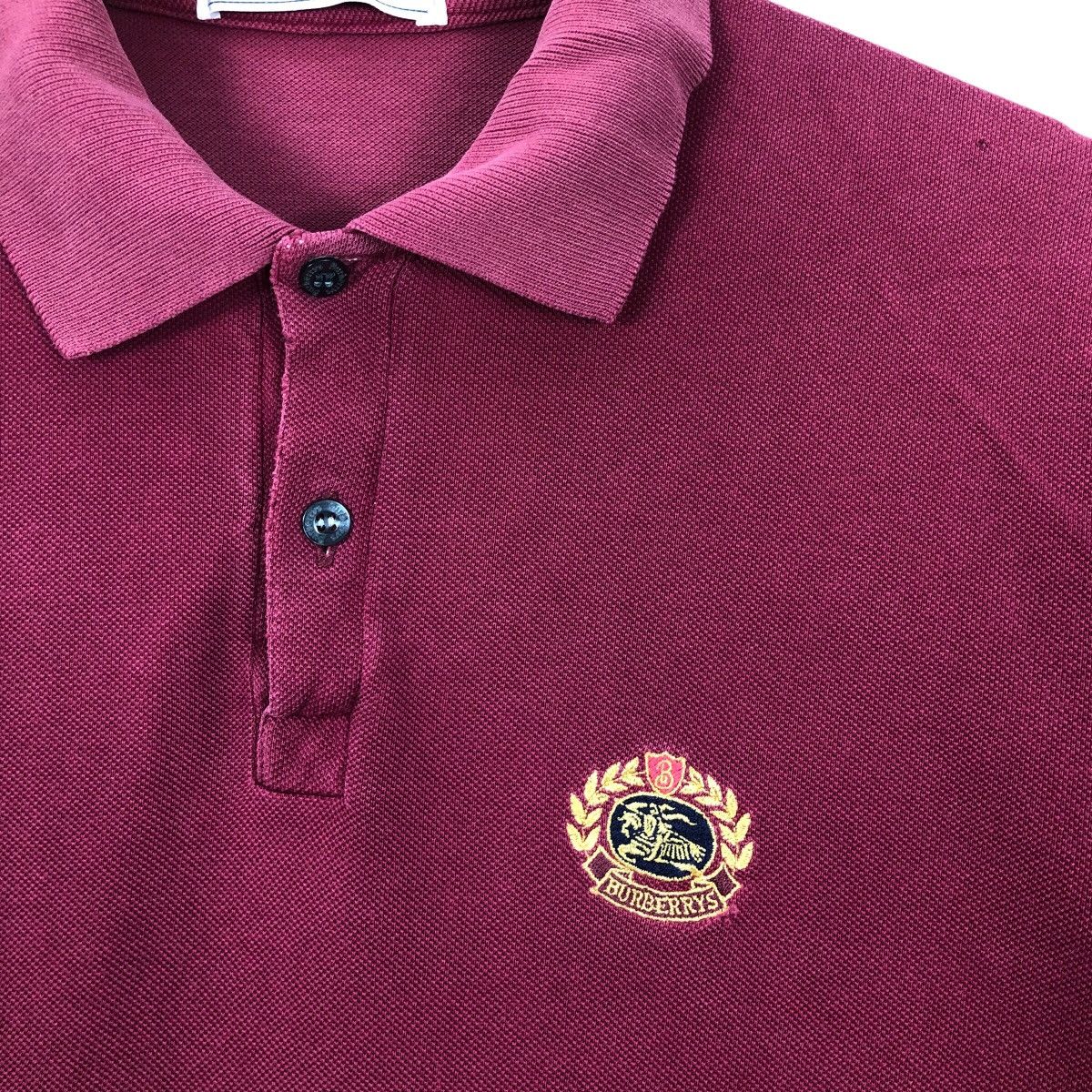 Burberry Vintage BURBERRYS Polos Embroidered Logo Made In England Size US L / EU 52-54 / 3 - 3 Thumbnail