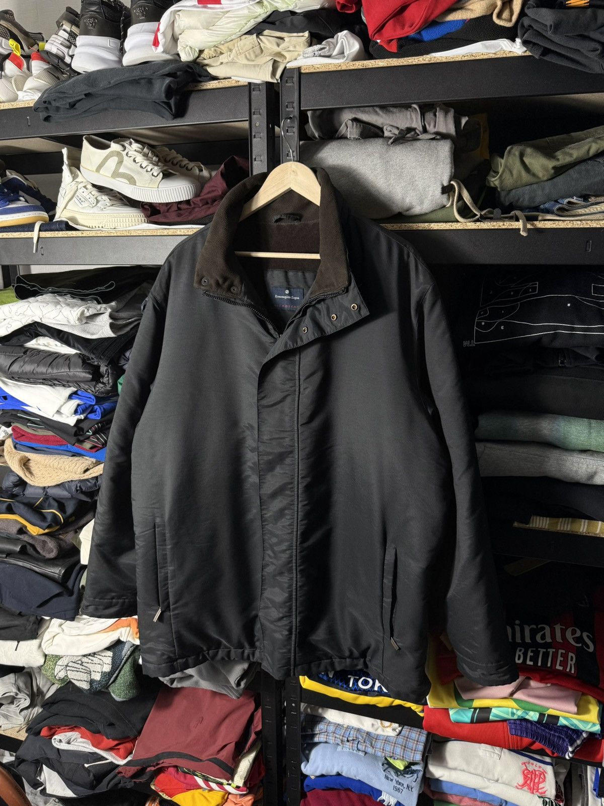 Ermenegildo Zegna Ermenegildo Zegna Microtene Jacket Black XL Wool Silk Coat Size US XL / EU 56 / 4 - 1 Thumbnail
