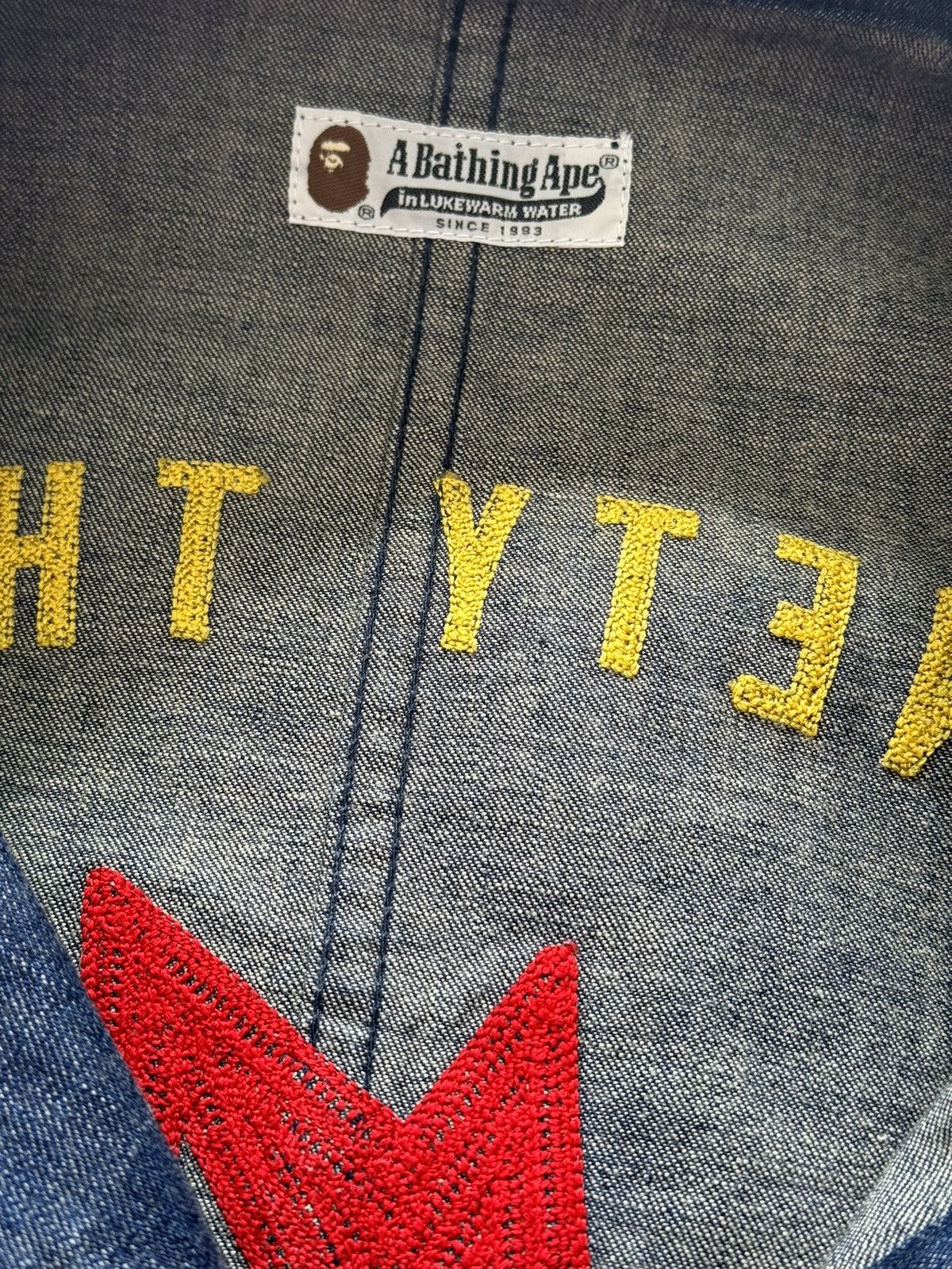 Nigo Bape Sta Denim Coveralls Jumpsuit Size US 30 / EU 46 - 12 Thumbnail