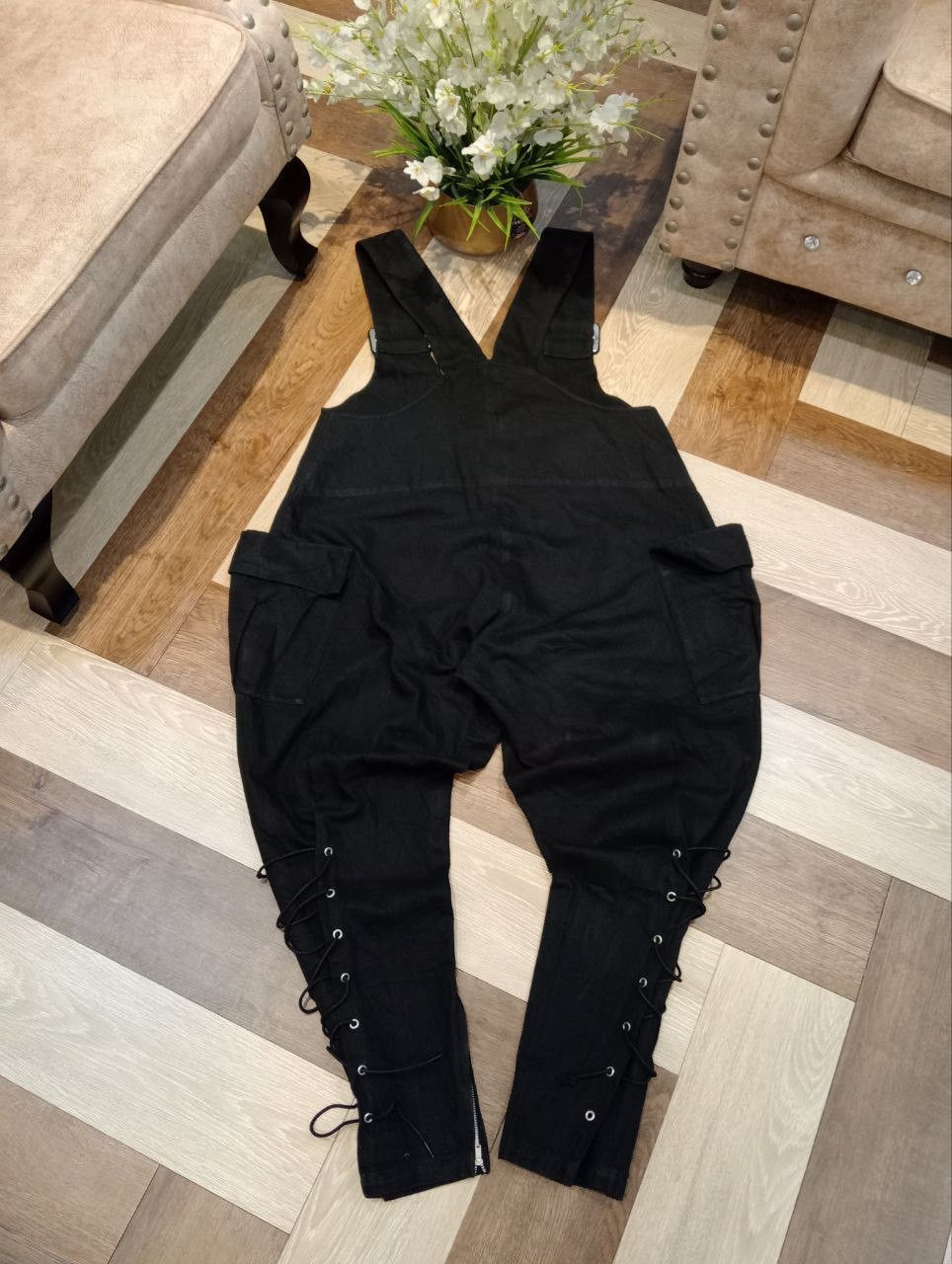 Limi Feu LIMI FEU YOHJI YAMAMOTO LACE UP BALLOON OVERALL SIZE S Size 26" / US 2 / IT 38 - 4 Thumbnail