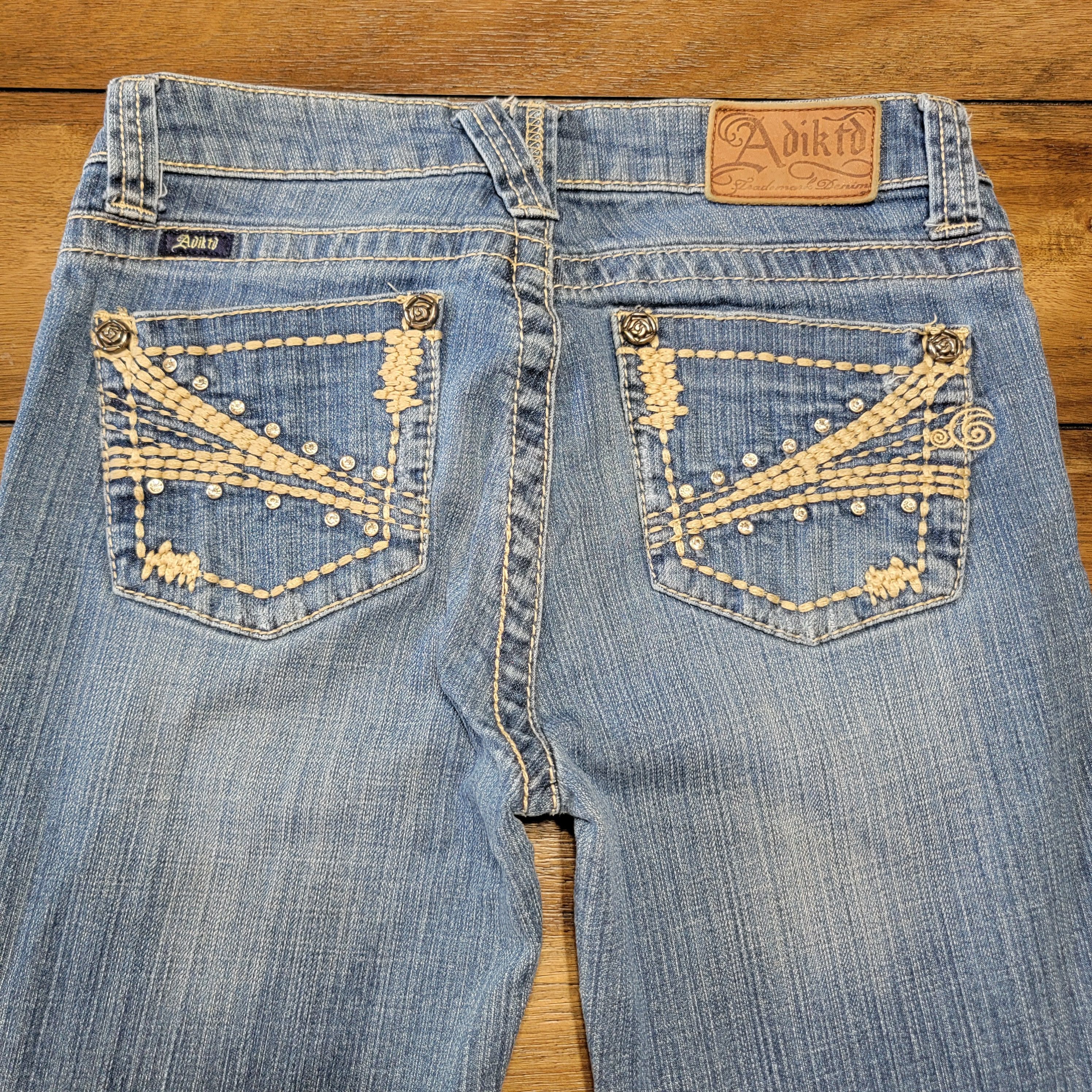 Other Adiktd Denim Jeans Rose & Bling Pockets - Size 2/W27 Size 28" / US 6 / IT 42 - 6 Thumbnail