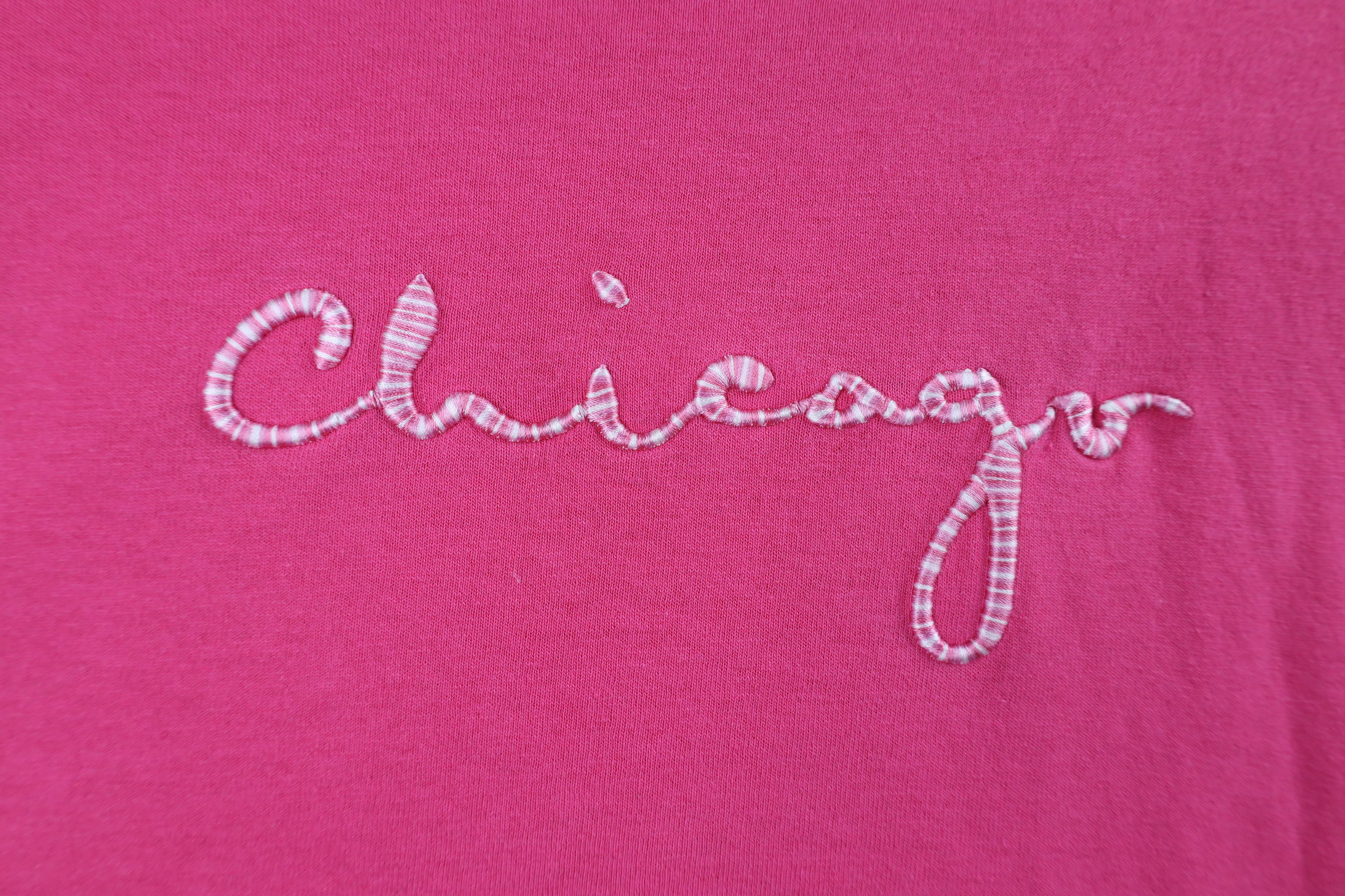 Vintage Vintage 90s Y2K Streetwear Spell Out Script Chicago T-Shirt Size L / US 10 / IT 46 - 4 Thumbnail