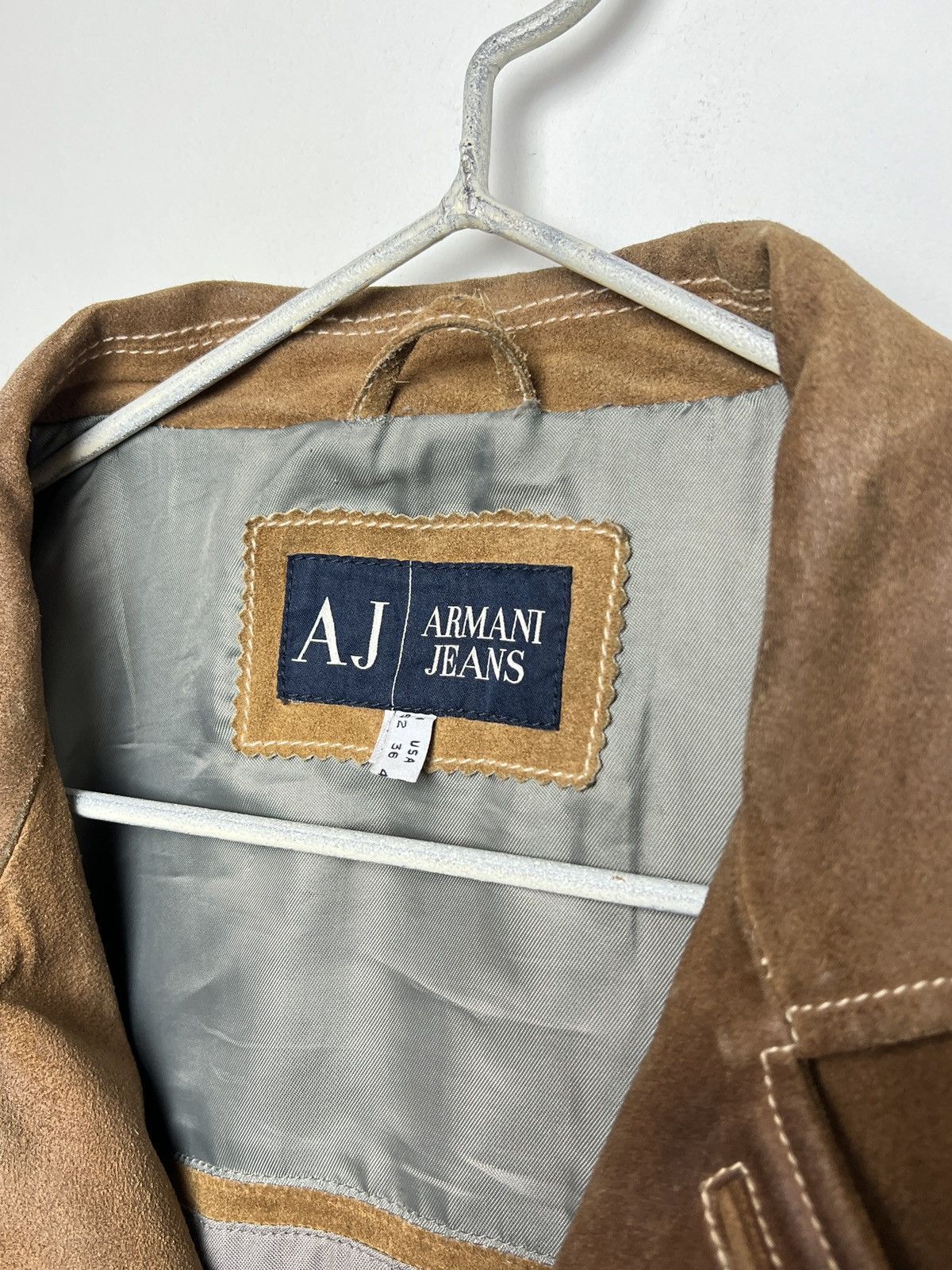 Giorgio Armani armani y2k archive chore work leather jacket Size US L / EU 52-54 / 3 - 3 Thumbnail