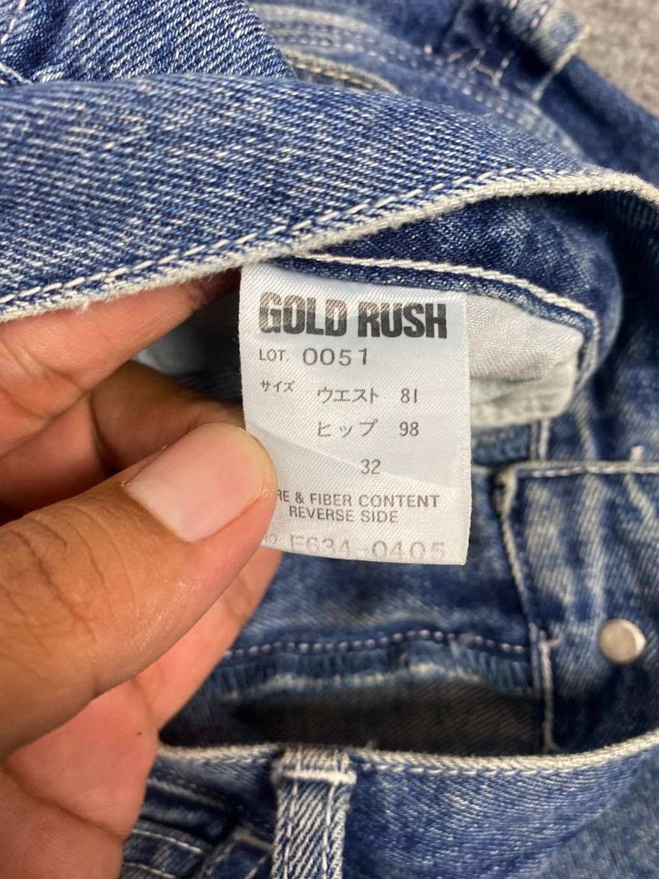 Japanese Brand gold rush carpenter baggy denim nice design Size US 35 - 9 Thumbnail