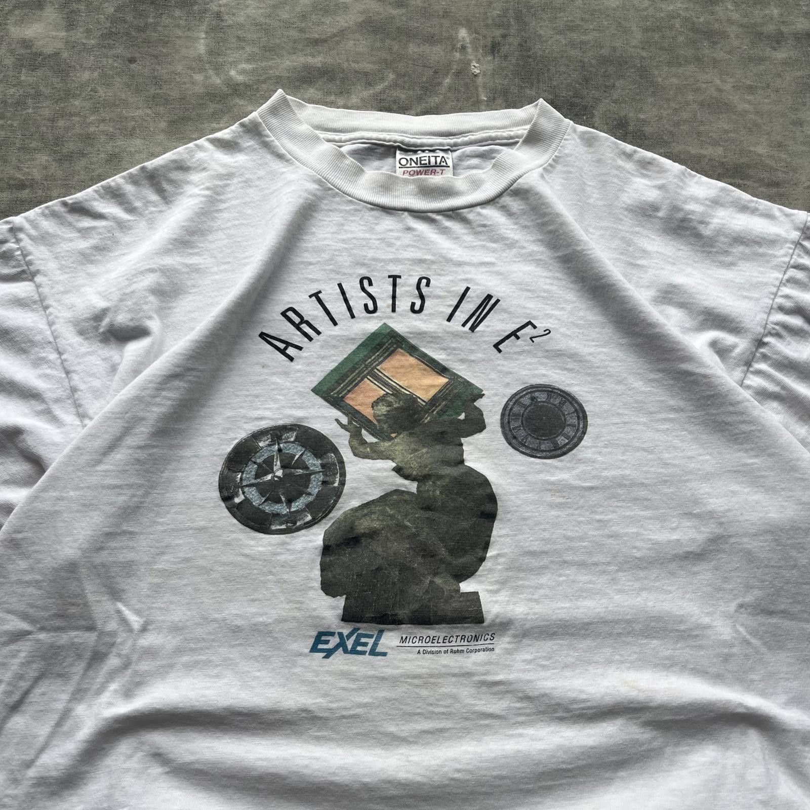 Vintage Vintage 90s Sculpture Excel Art Collage Unique Shirt Size US XL / EU 56 / 4 - 2 Thumbnail
