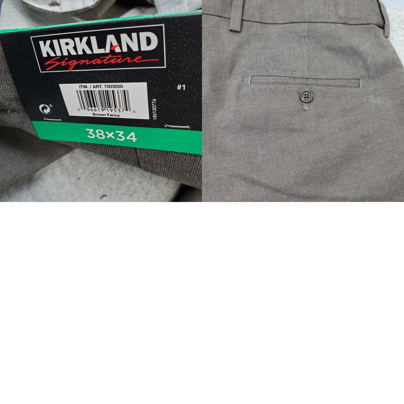 Vintage Kirkland Signature Mens Dress Pants 38x34 Brown Formal Oxford Non-Iron Comfort Shirts Pants Size US 38 / EU 54 - 8 Thumbnail
