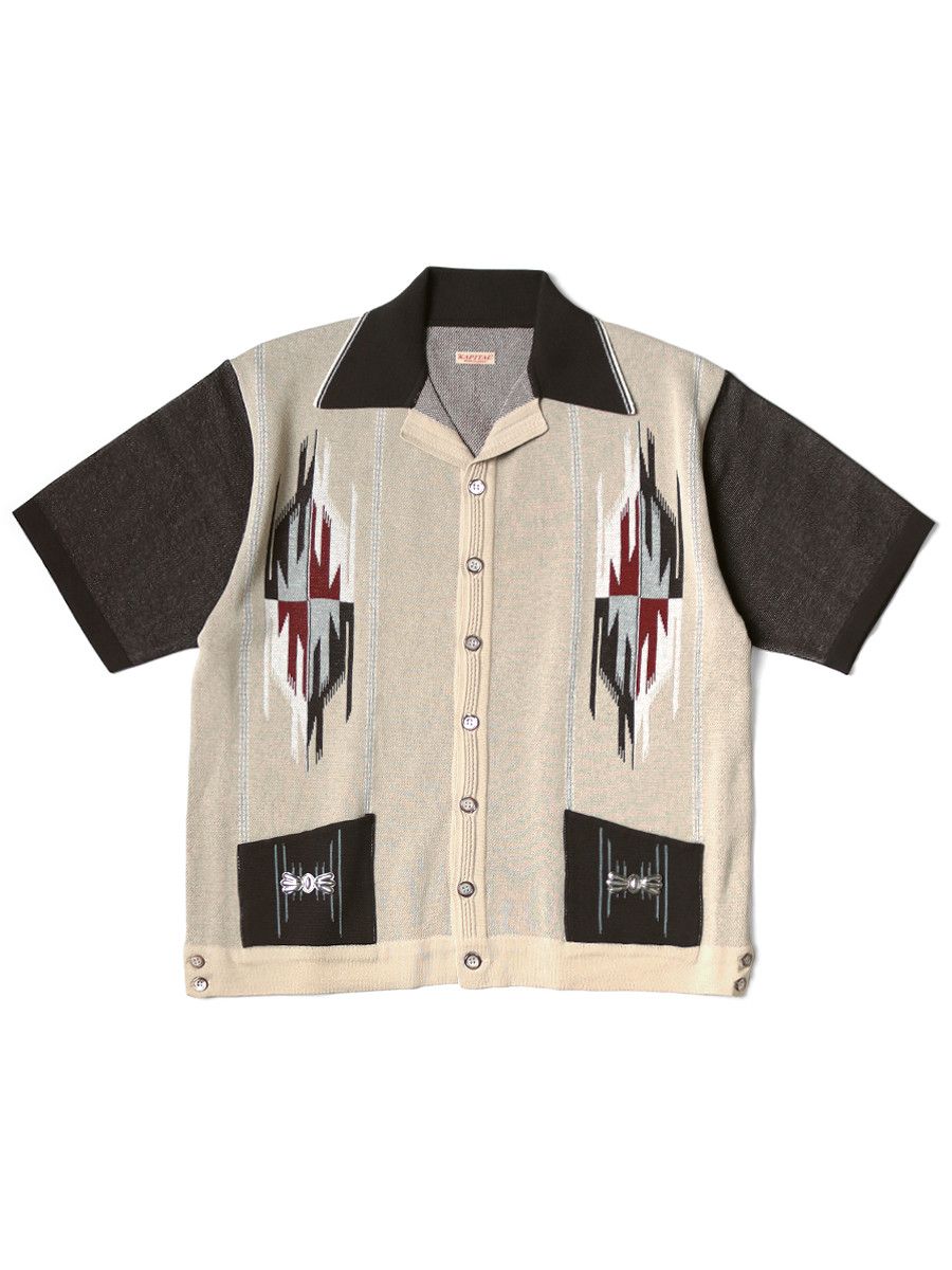 Kapital KAPITAL 12G Cotton Knit Chimayo Aloha Polo Shirt Size US L / EU 52-54 / 3 - 1 Thumbnail