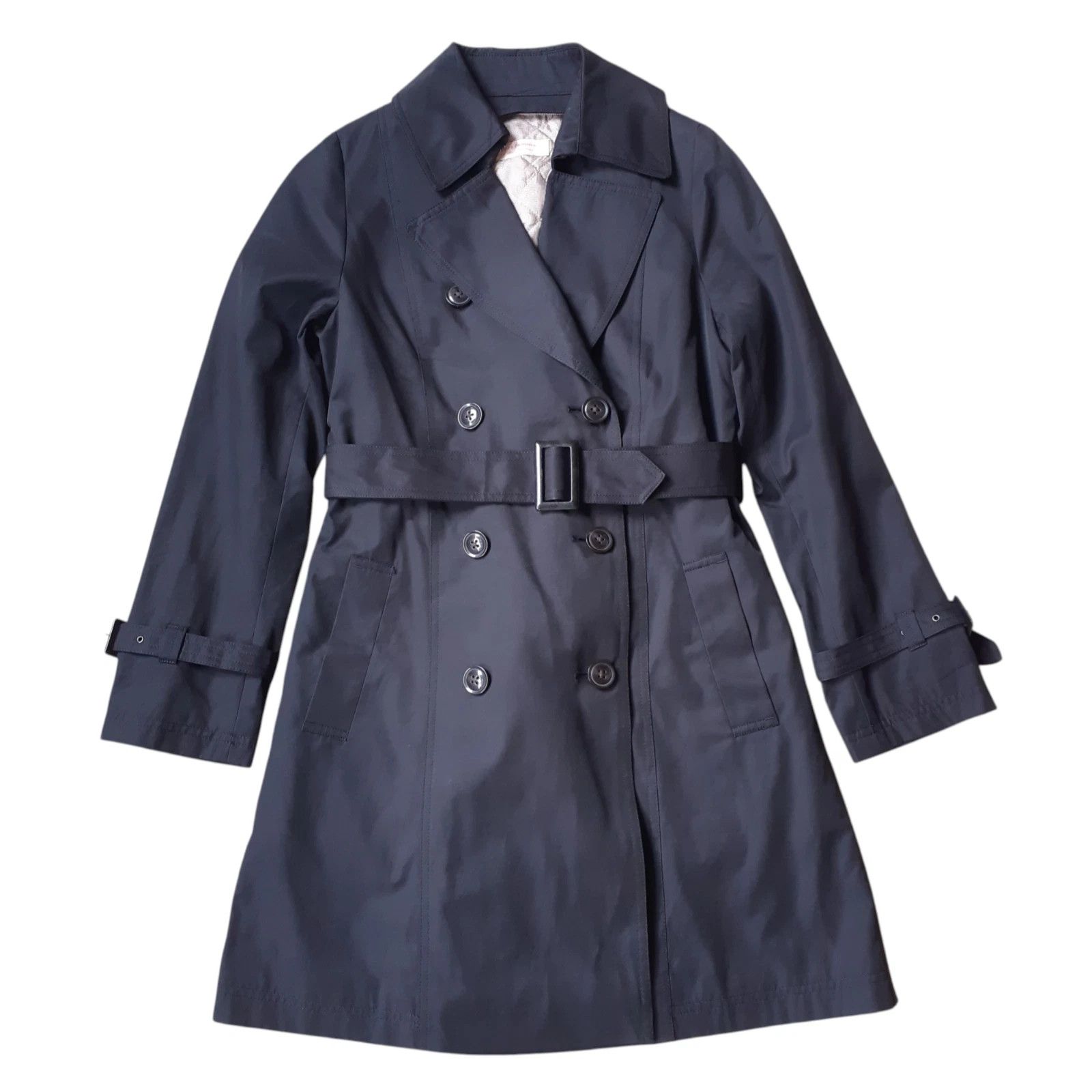 Dezert Dezert + Femme Trench Coat Jacket Women size 11AR Black Size S / US 4 / IT 40 - 1 Thumbnail