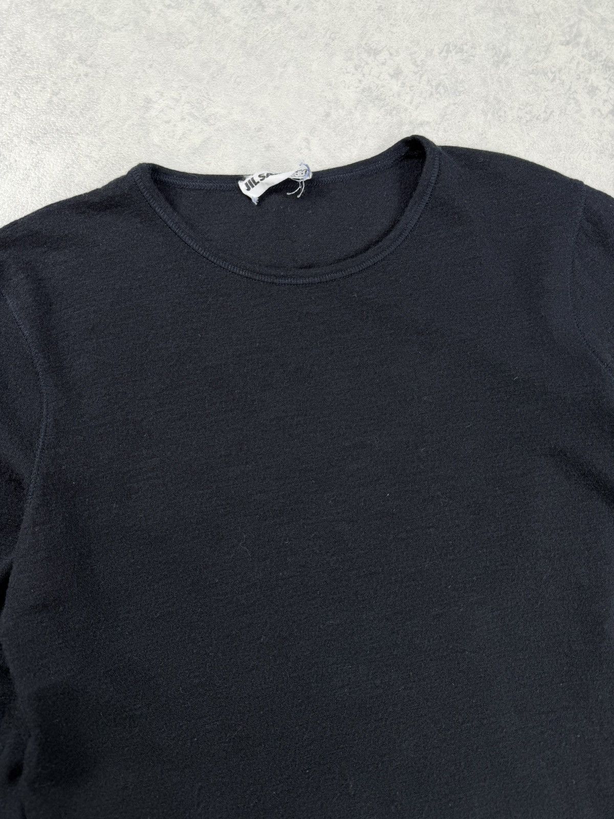 Jil Sander Jil Sander Navy Wool Blend Long Sleeve Top Size M Size M / US 6-8 / IT 42-44 - 4 Thumbnail