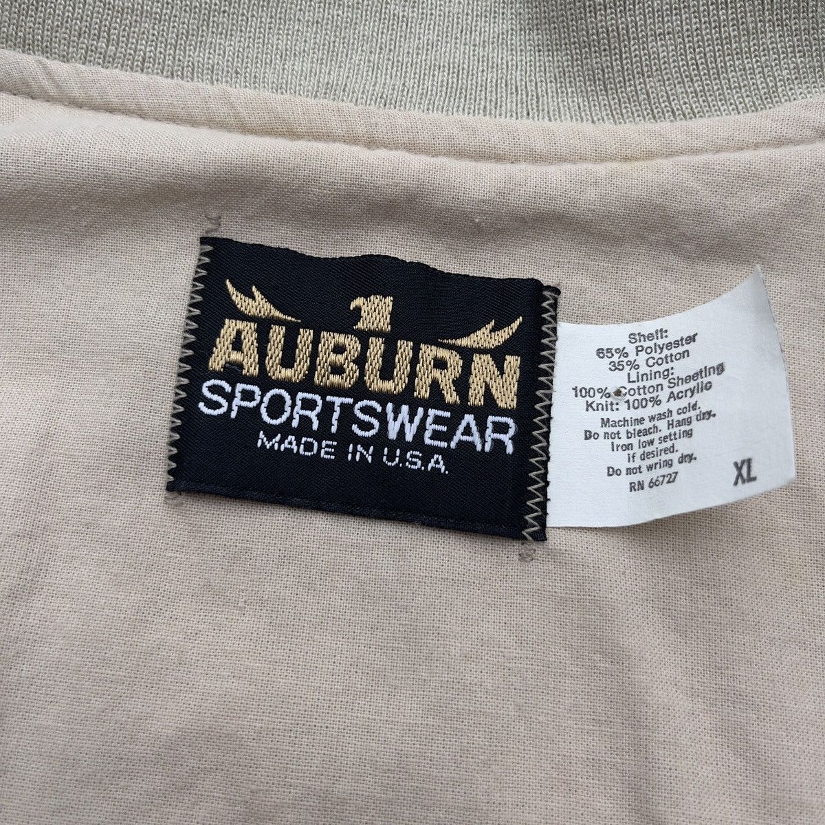 Auburn Sportswear × Vintage Vintage 80s AUBURN SPORTSWEAR Poly Cotton Jacket Size US XL / EU 56 / 4 - 4 Thumbnail