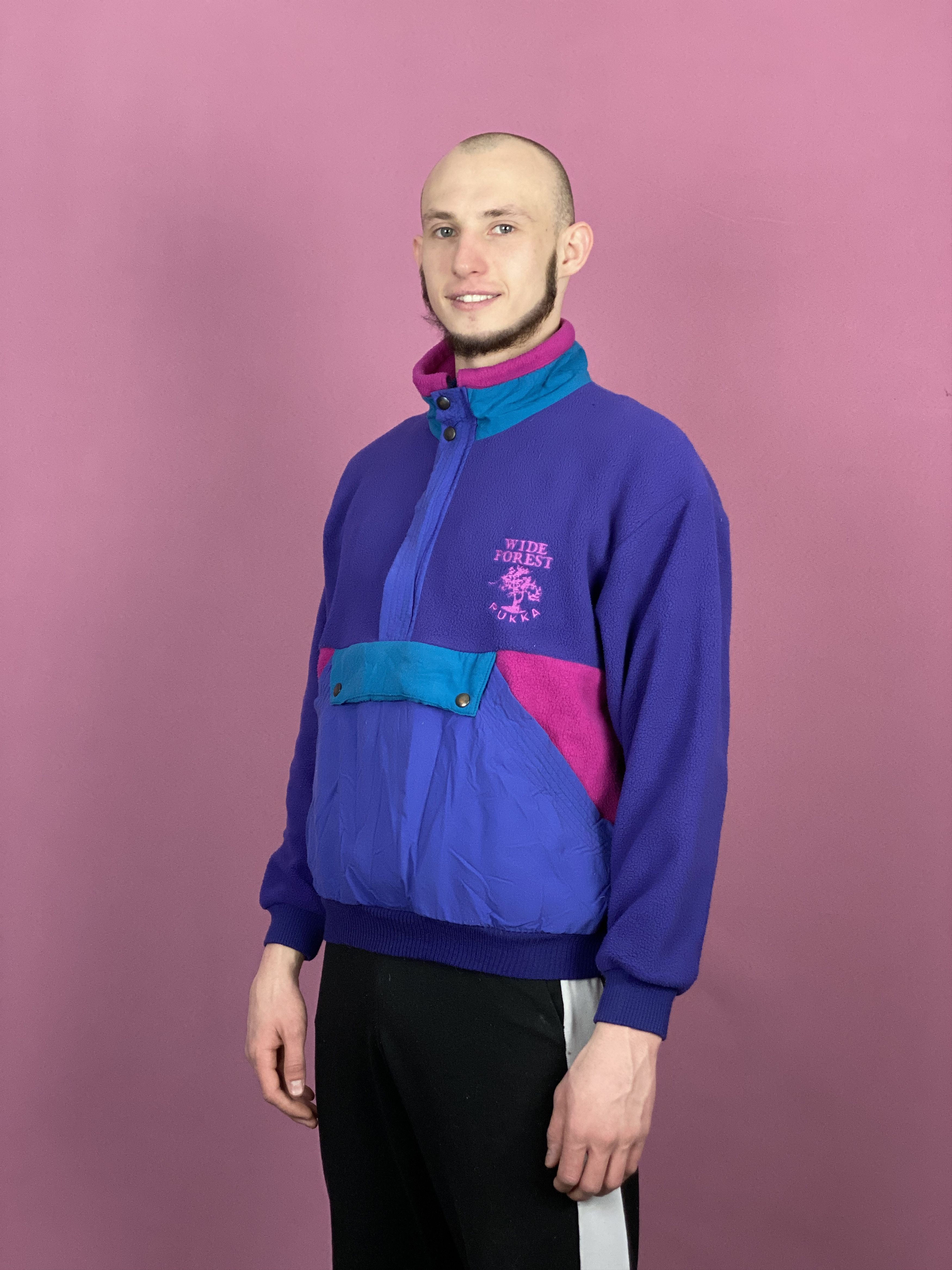 Vintage 90s Rukka Vintage Men's Half Zip Fleece - S Size US S / EU 44-46 / 1 - 2 Thumbnail