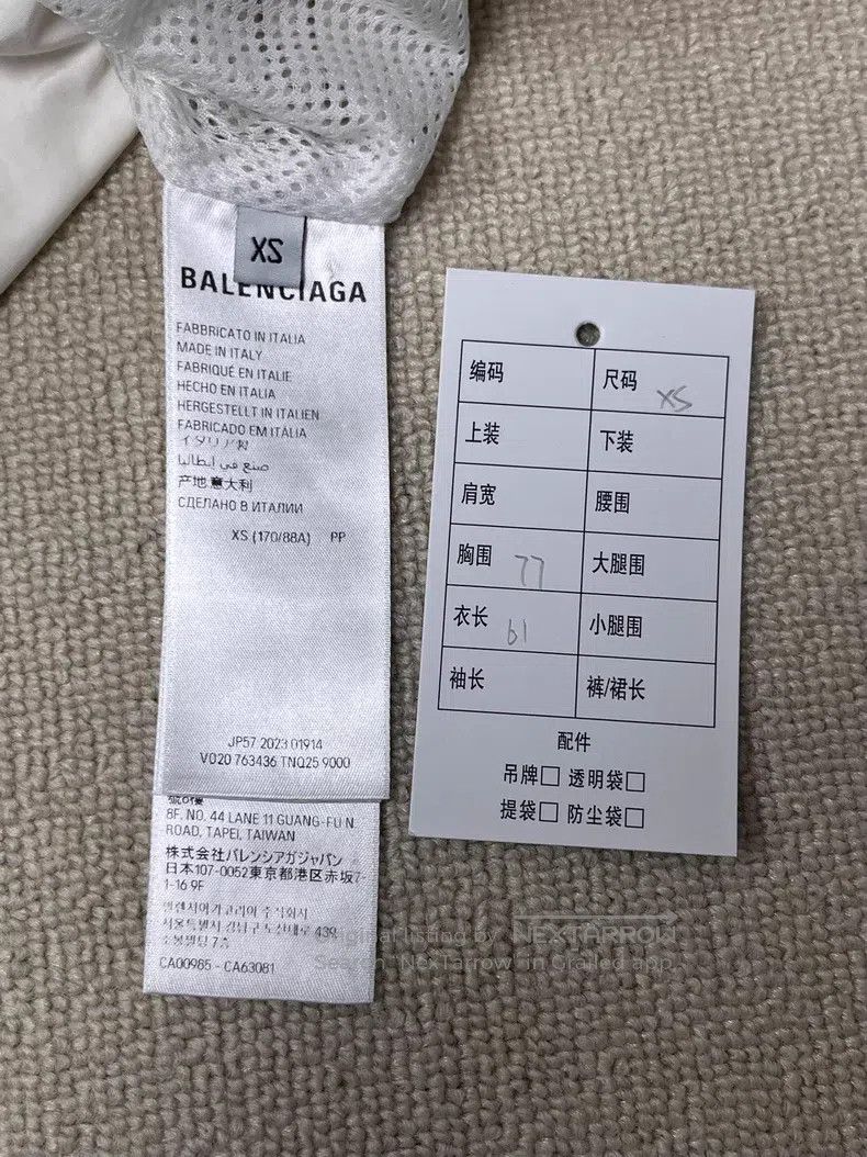 Balenciaga Balenciaga 3B Embroidered Color Block Jacket White Size US XS / EU 42 / 0 - 4 Thumbnail