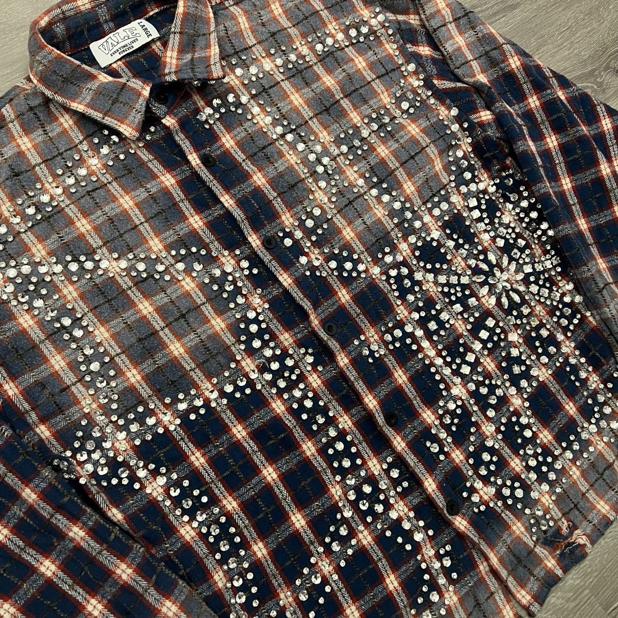 Vale Vale Forever Valley Dreams Rhinestone Flannel USA Size US L / EU 52-54 / 3 - 14 Thumbnail