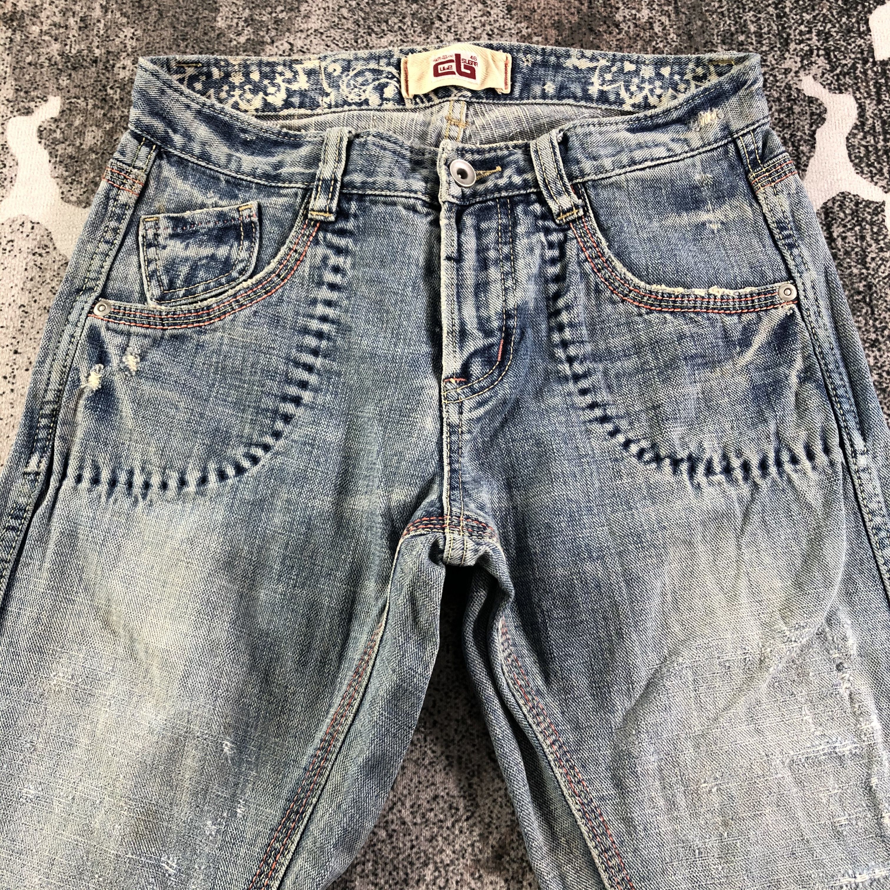 Japanese Brand Vintage Japanese Cube Sugar Jeans Faded Blue Denim KJ2508 Size US 28 / EU 44 - 4 Thumbnail