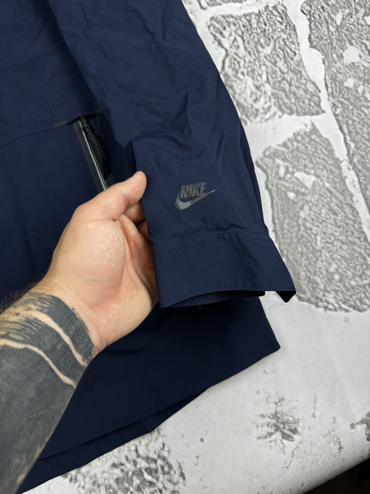 Nike Nike Tech Fleece Long Light Drill Jacket Very Rare Navy Size US L / EU 52-54 / 3 - 3 Thumbnail