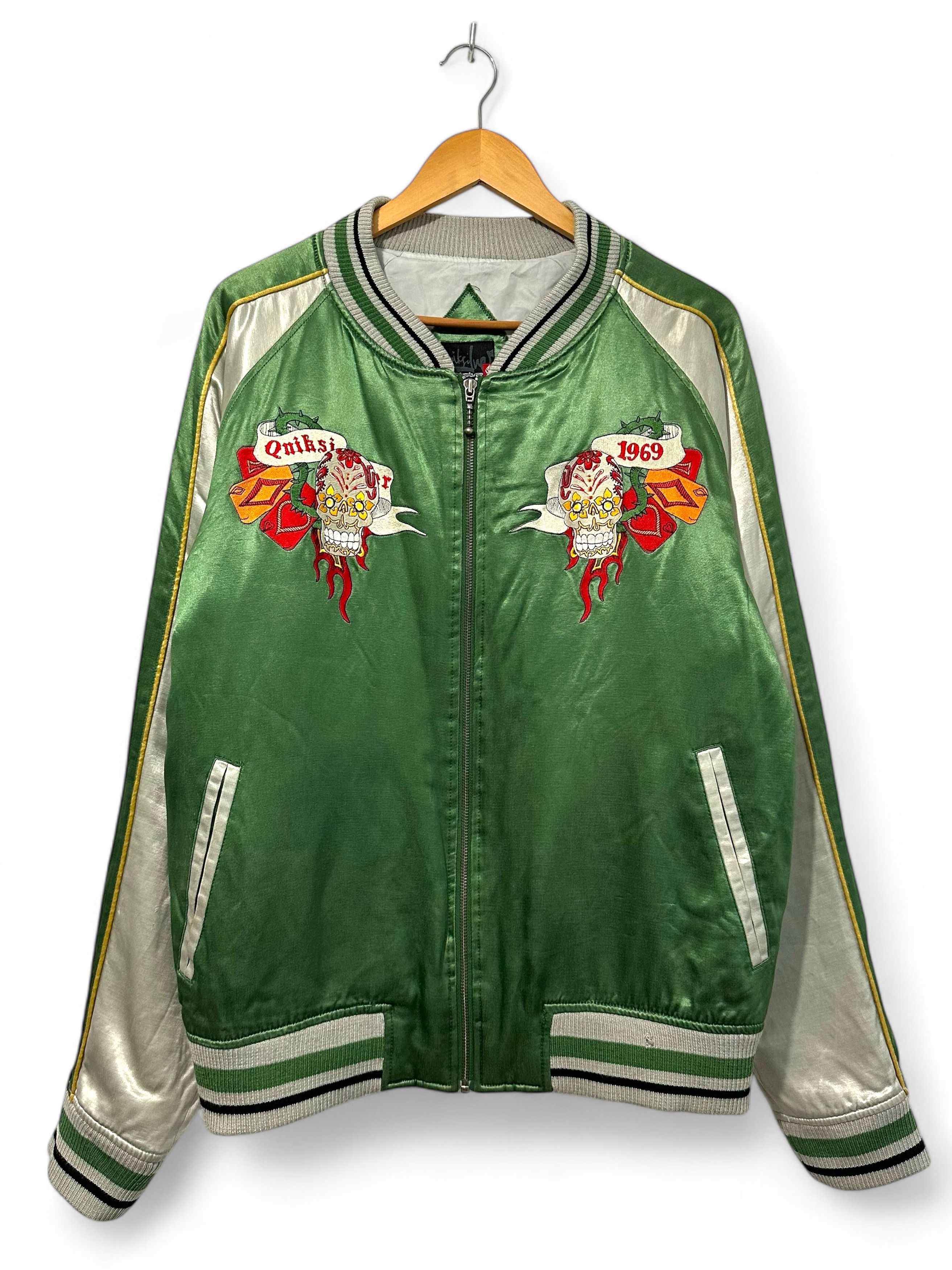 Quicksilver Vintage Rare Quicksilver Satin Bomber Jacket Size US XL / EU 56 / 4 - 1 Thumbnail