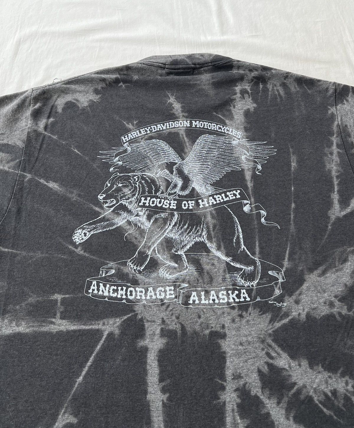 Harley Davidson Vintage 80s Harley Davidson Follow Nobody Tie Dye T-shirt Size US M / EU 48-50 / 2 - 14 Thumbnail